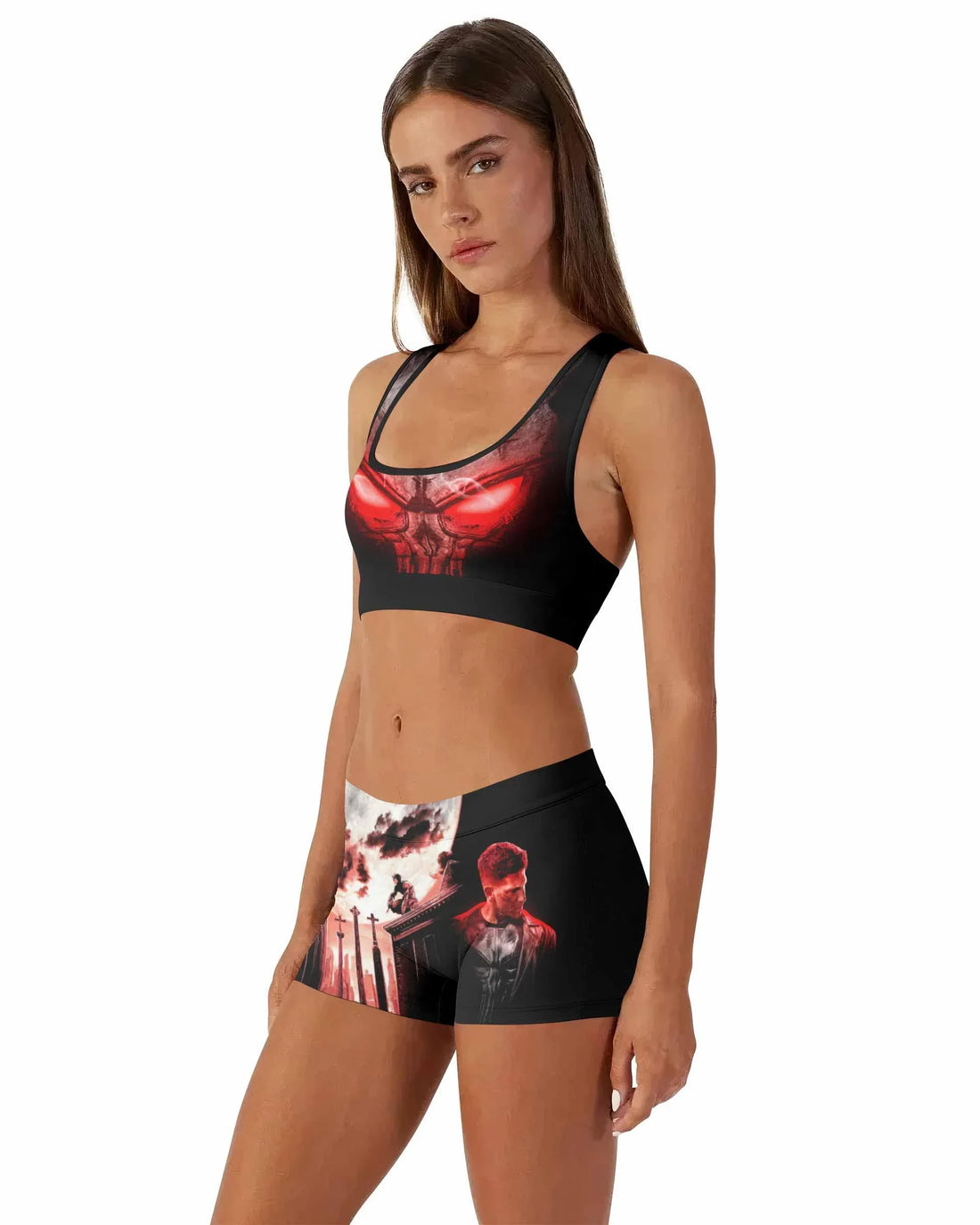 The Punisher Skull Frank Castle Women's Workout Set