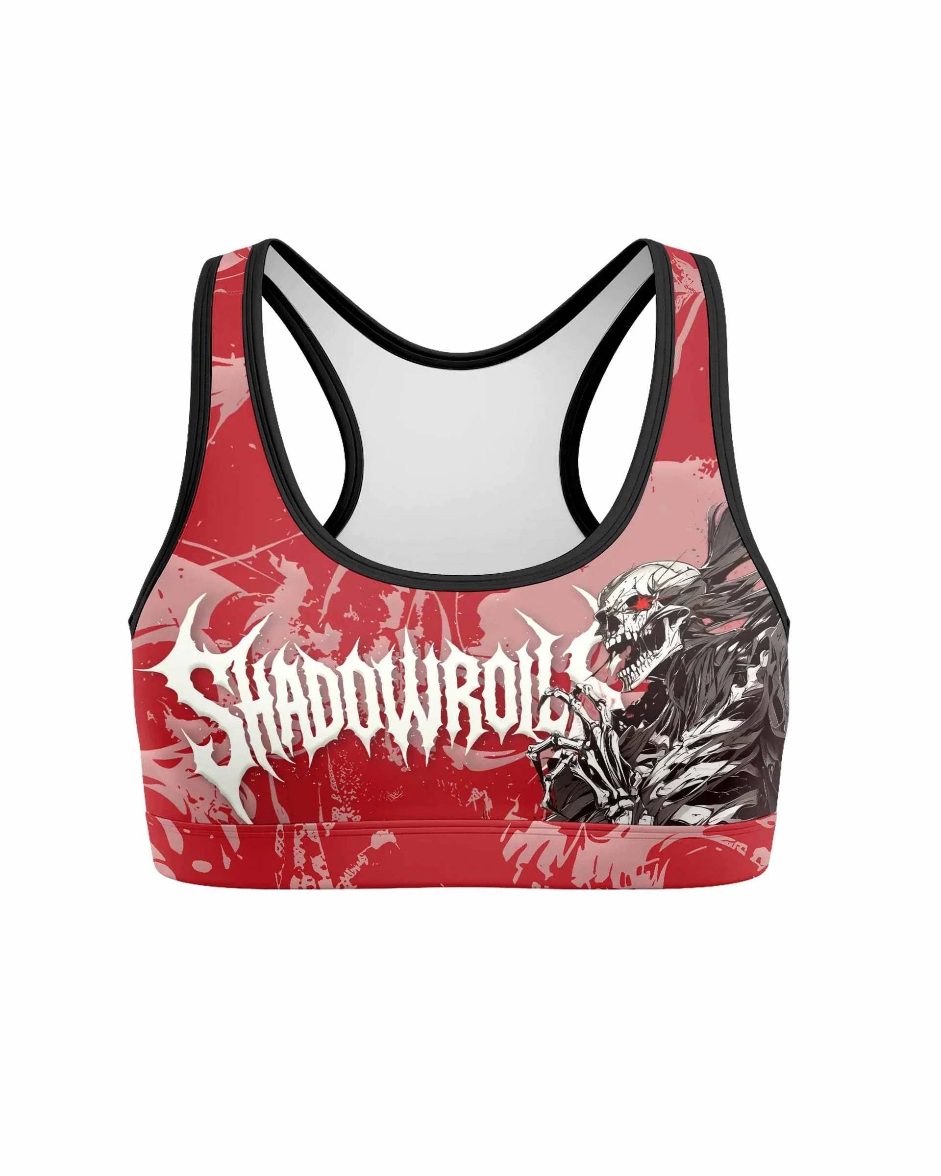 Reaper's Wrath Women's Padded Sports Bra - front view mockup