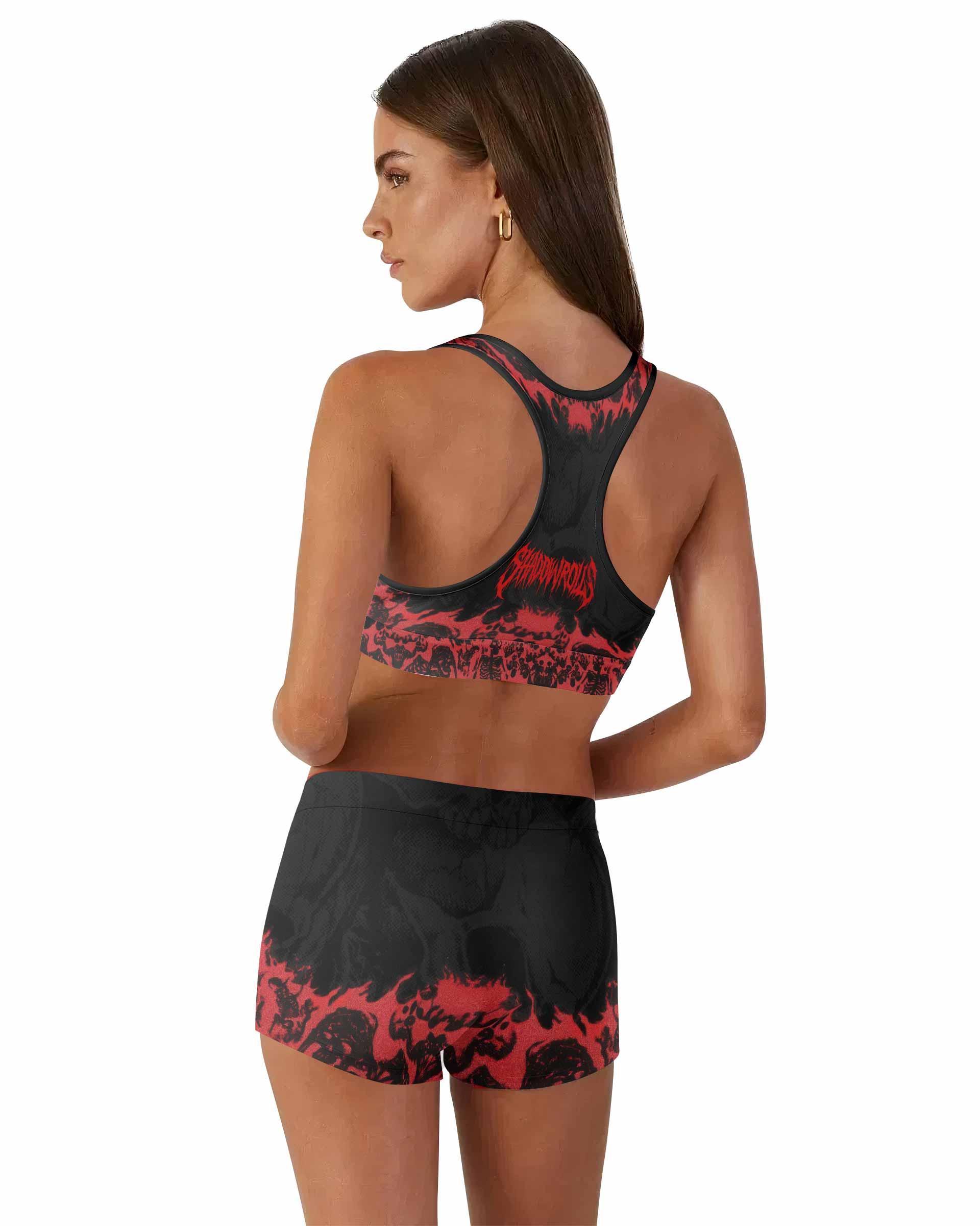 Baphomet Seal Women's Workout Set - back lifestyle view