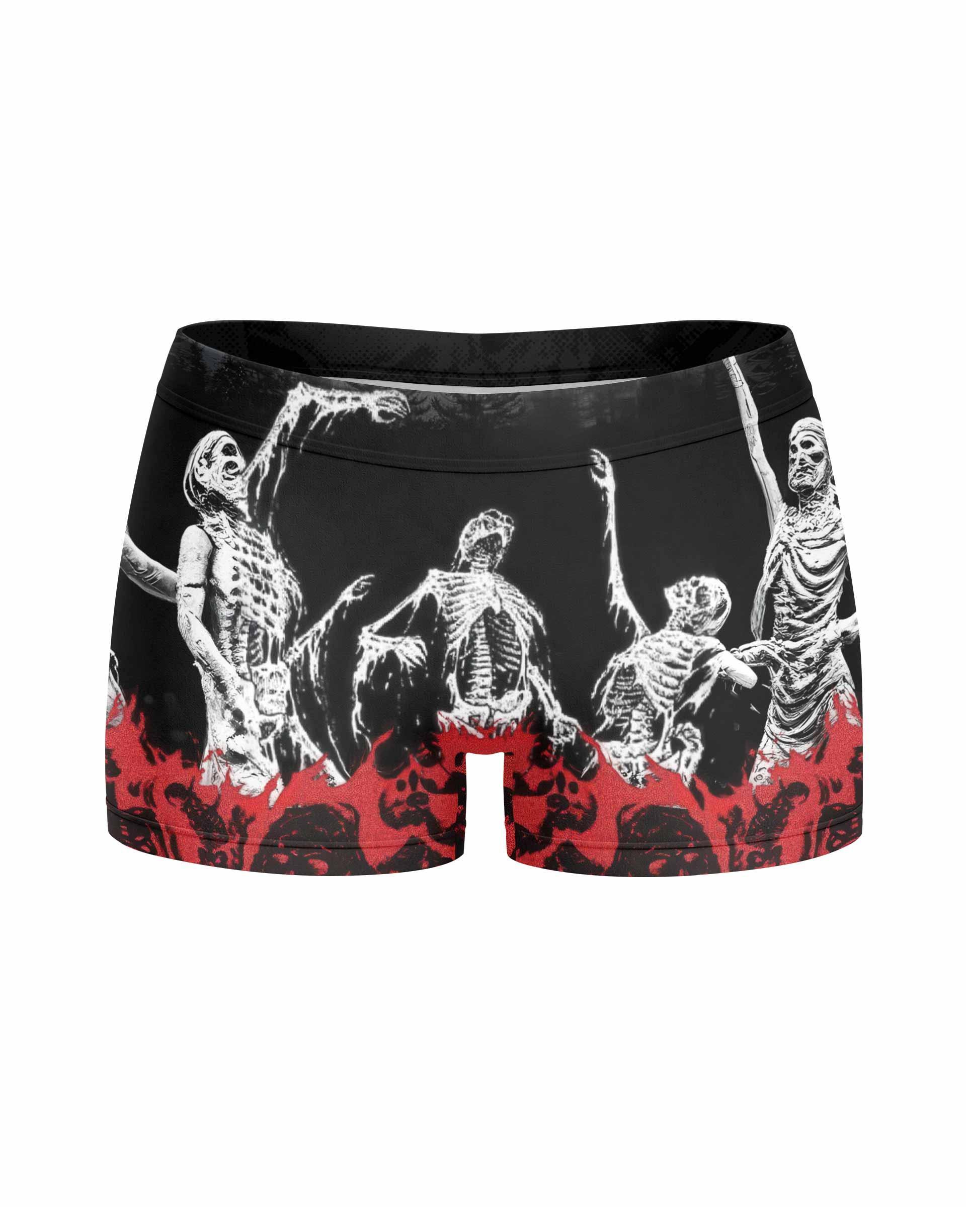 Baphomet Seal Women's Yoga Shorts - front view mockup