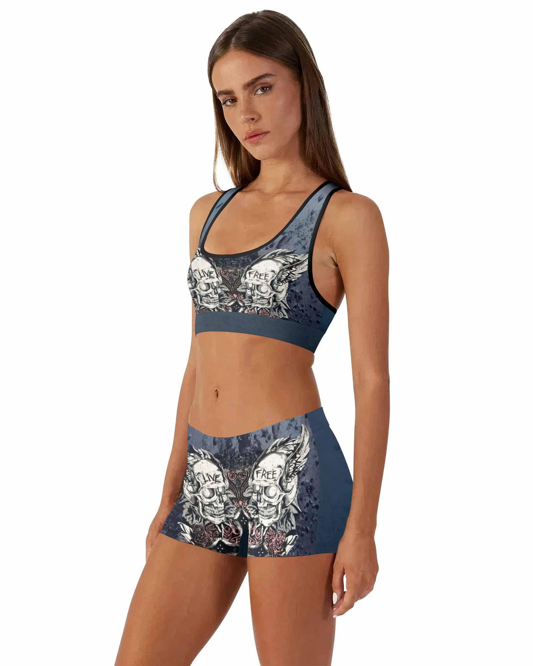 Live Free Warrior Women's Workout Set - front lifestyle view