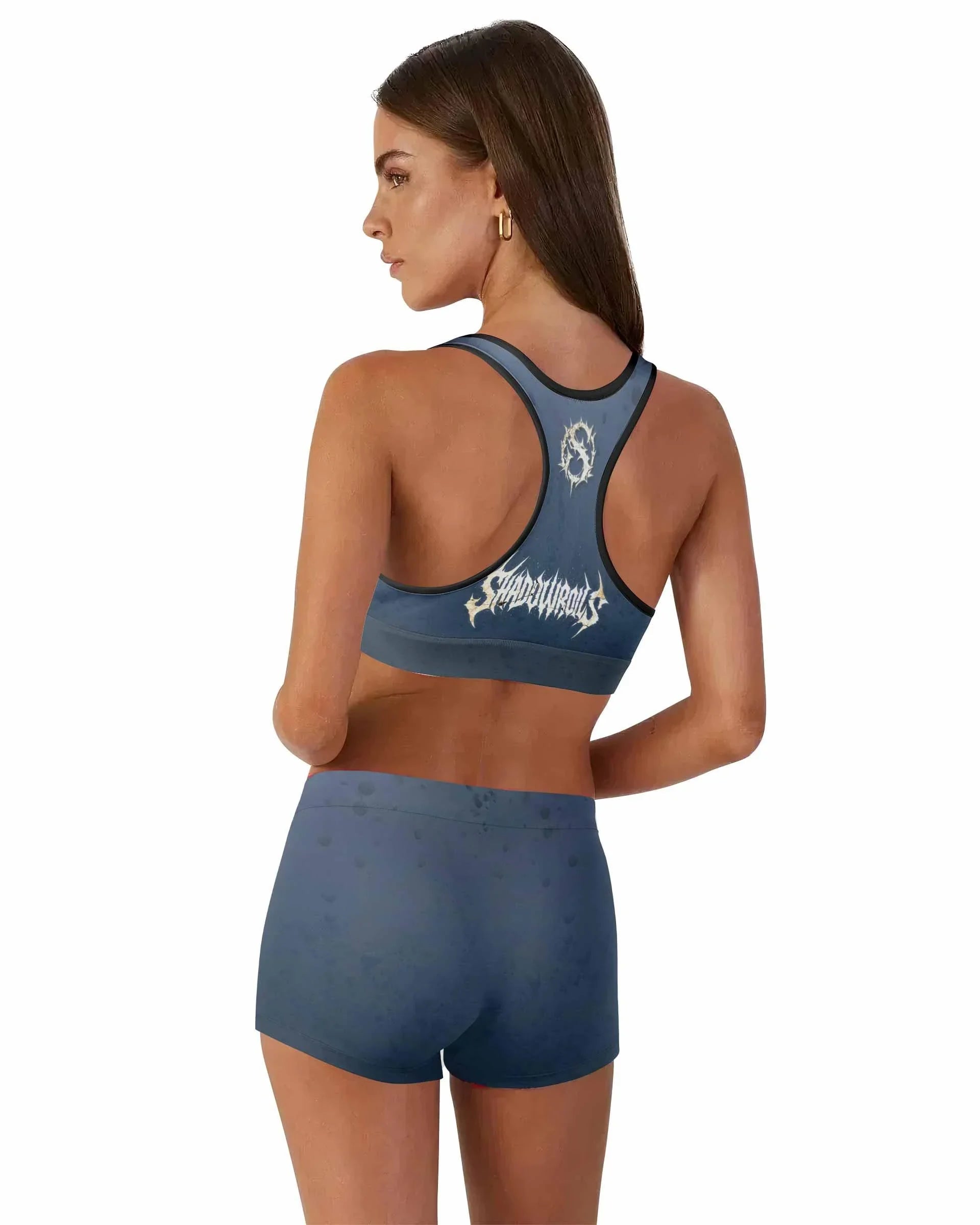 Live Free Warrior Women's Workout Set - back lifestyle view