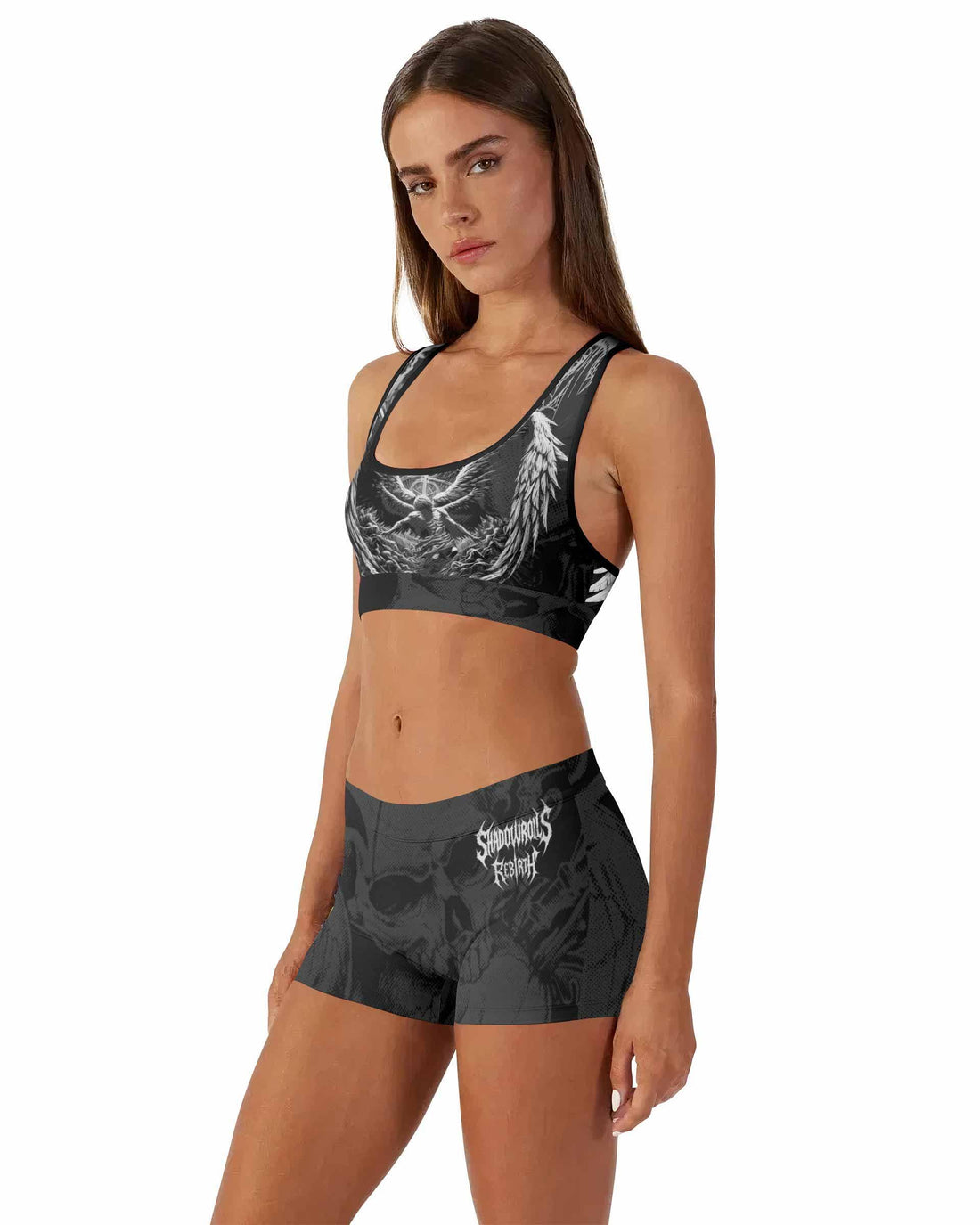 Rebirth of the Fallen Women's Workout Set - front lifestyle view