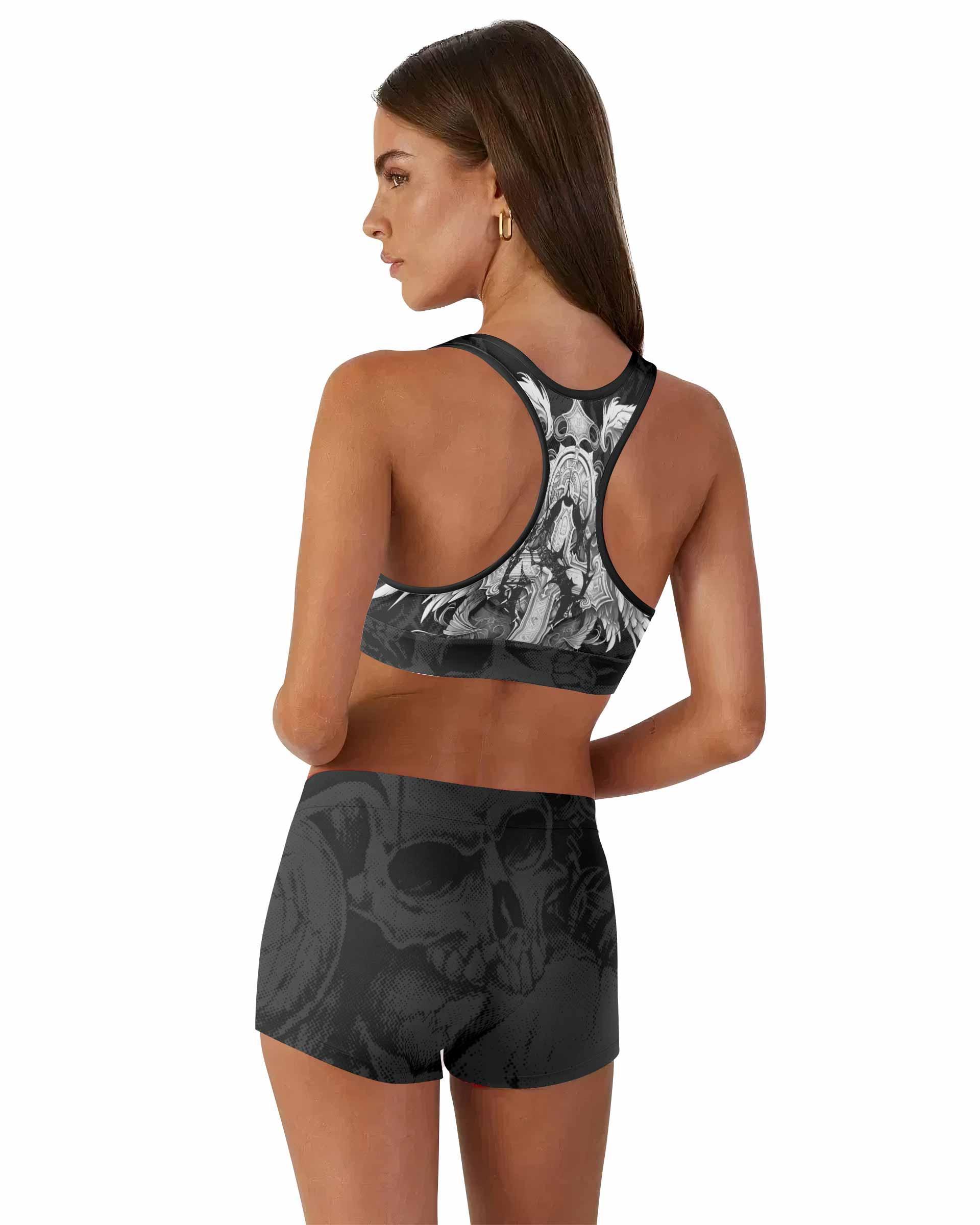 Rebirth of the Fallen Women's Workout Set - back lifestyle view