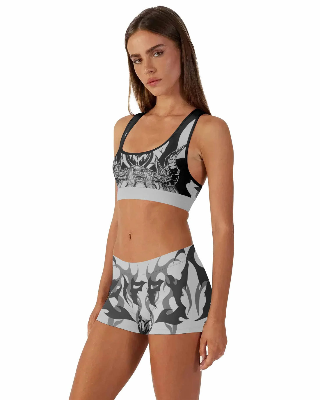 The Forsaken Beast Women's Workout Set - front lifestyle view