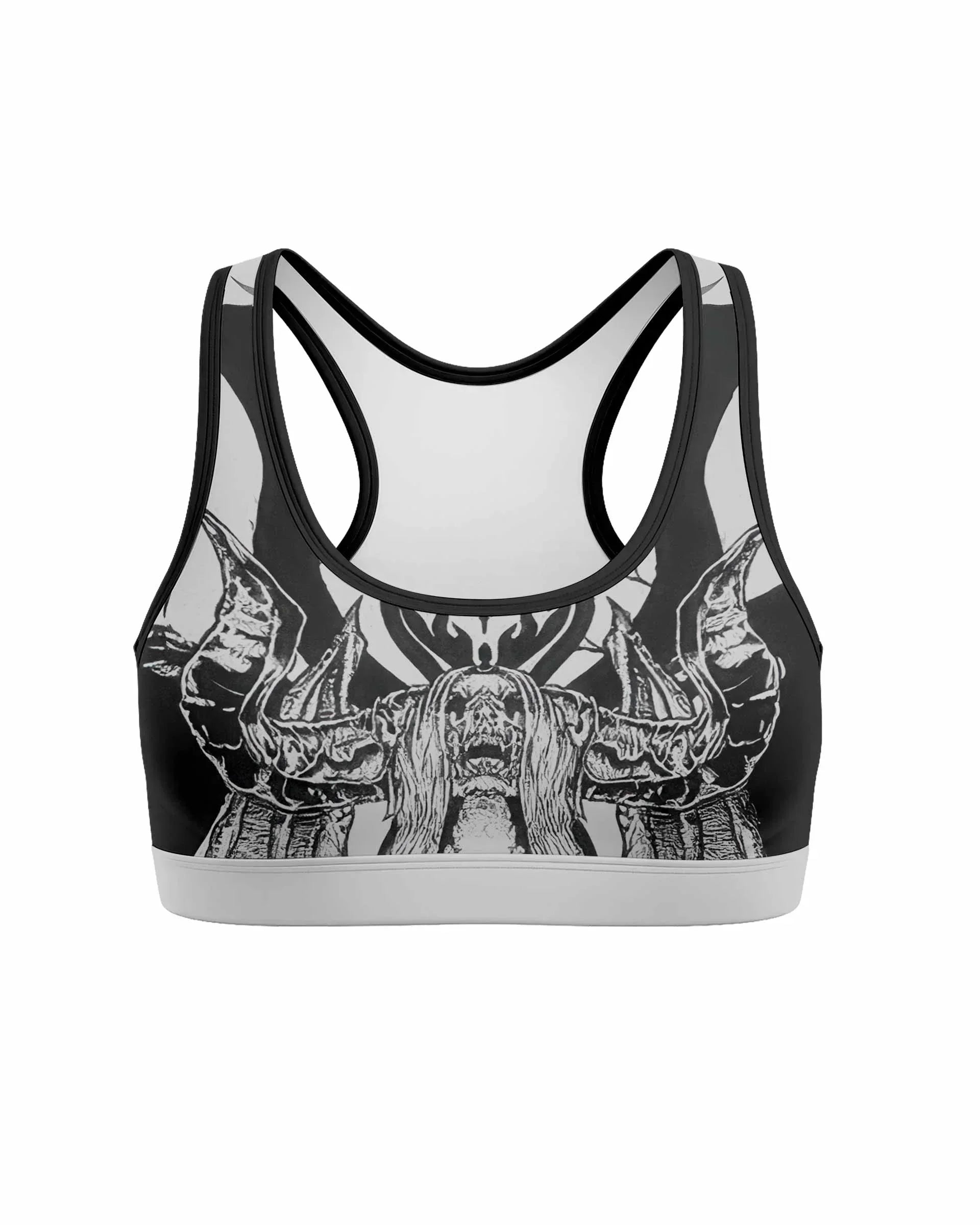 The Forsaken Beast Women's Padded Sports Bra - front view mockup