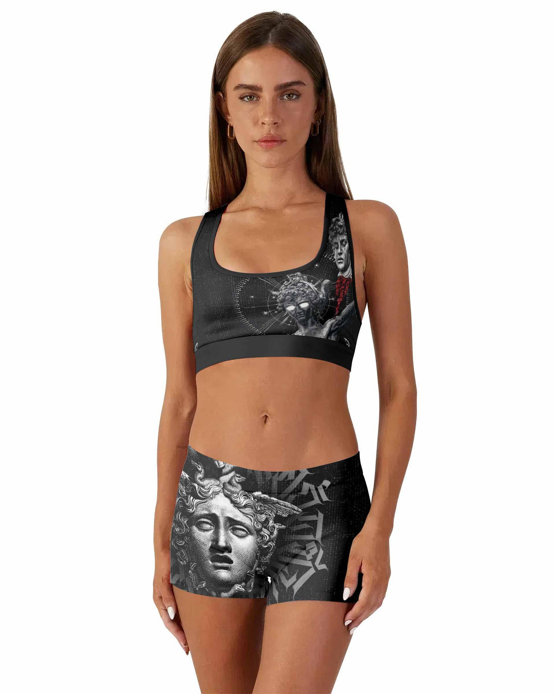 The Monster of Perseus Women's Workout Set - front lifestyle view
