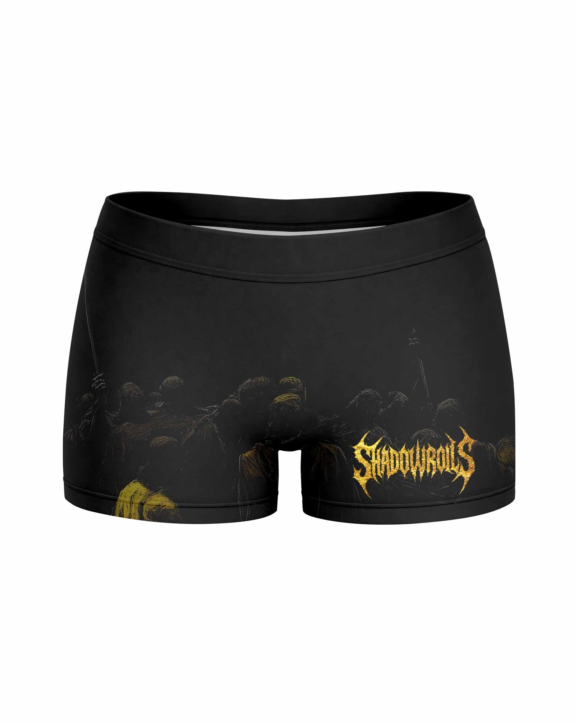 Psalm 23:4 No Evil Shall I Fear Women's Yoga Shorts - front view mockup