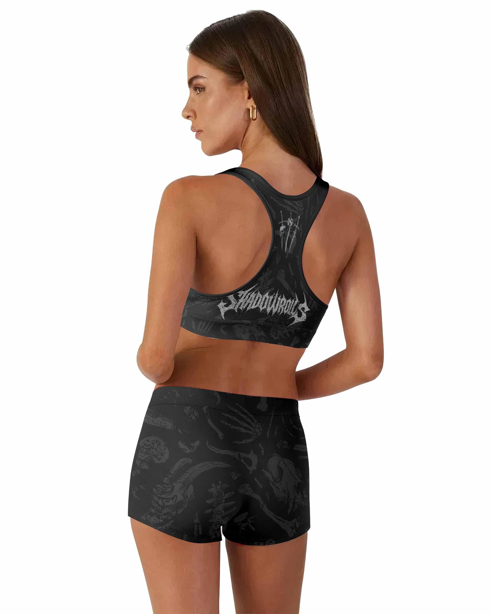 Bone Reaper Women's Workout Set - back lifestyle view