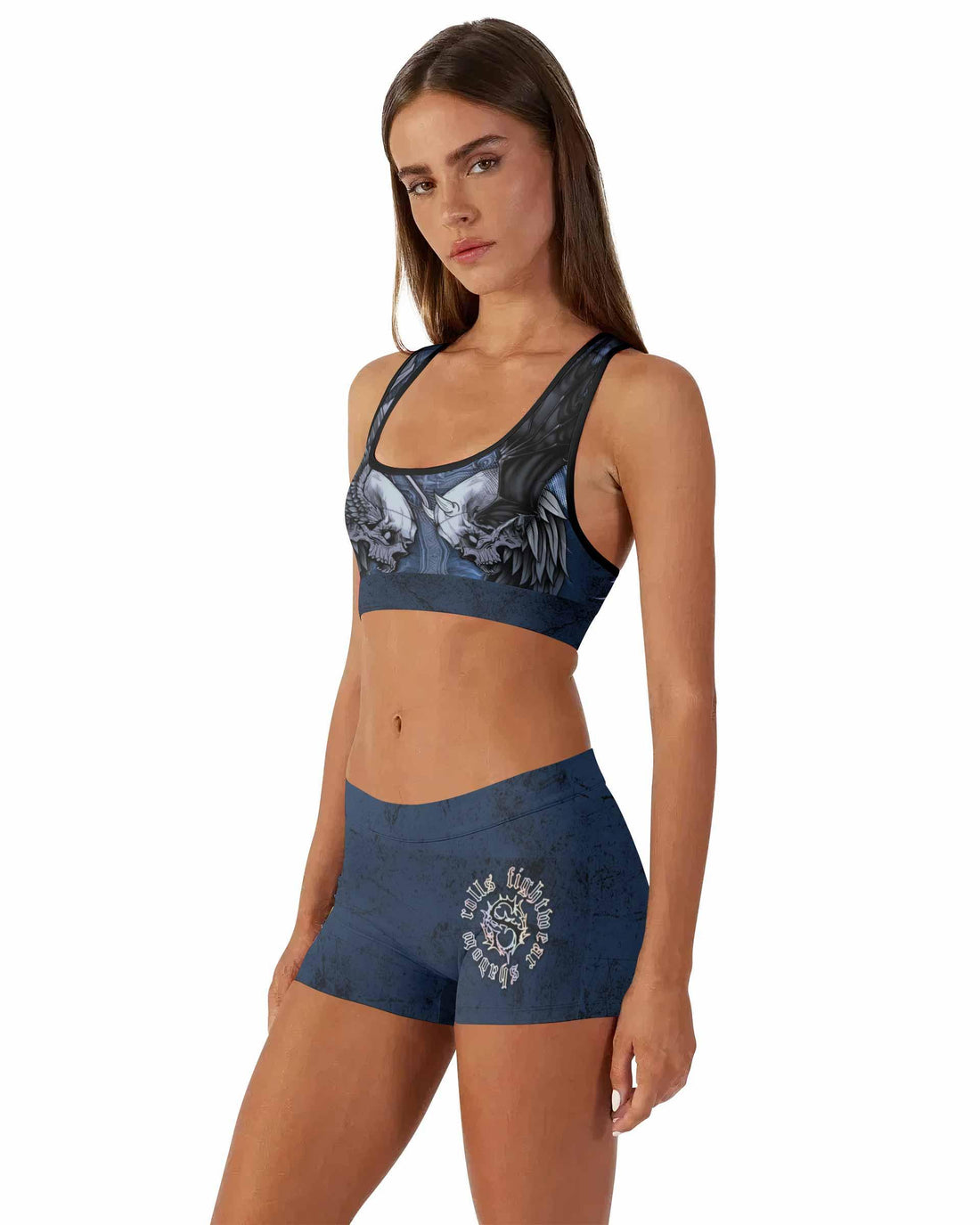 Duality of Souls Women's Workout Set - front lifestyle view