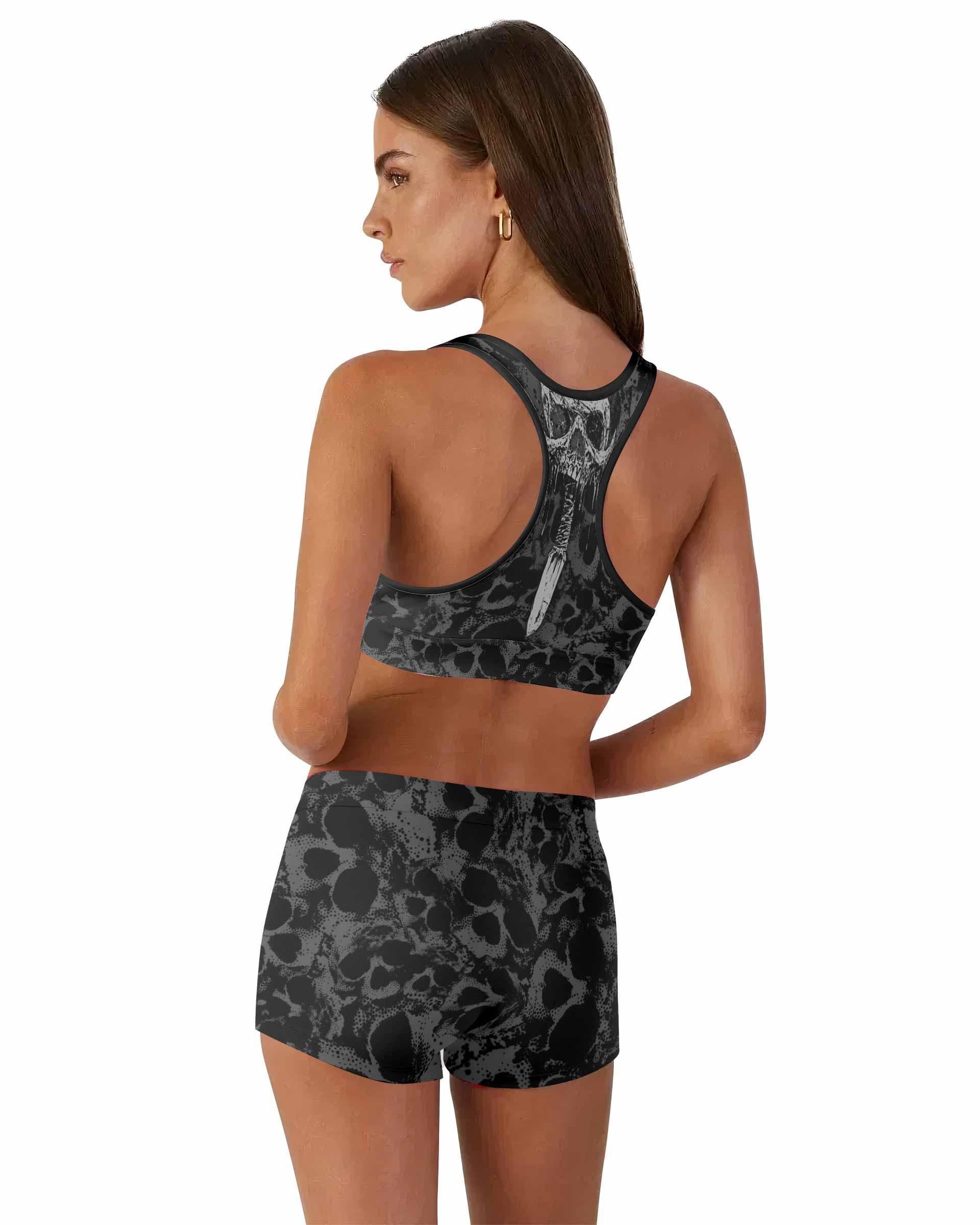 Pierced by Shadows Women's Workout Set - back lifestyle view