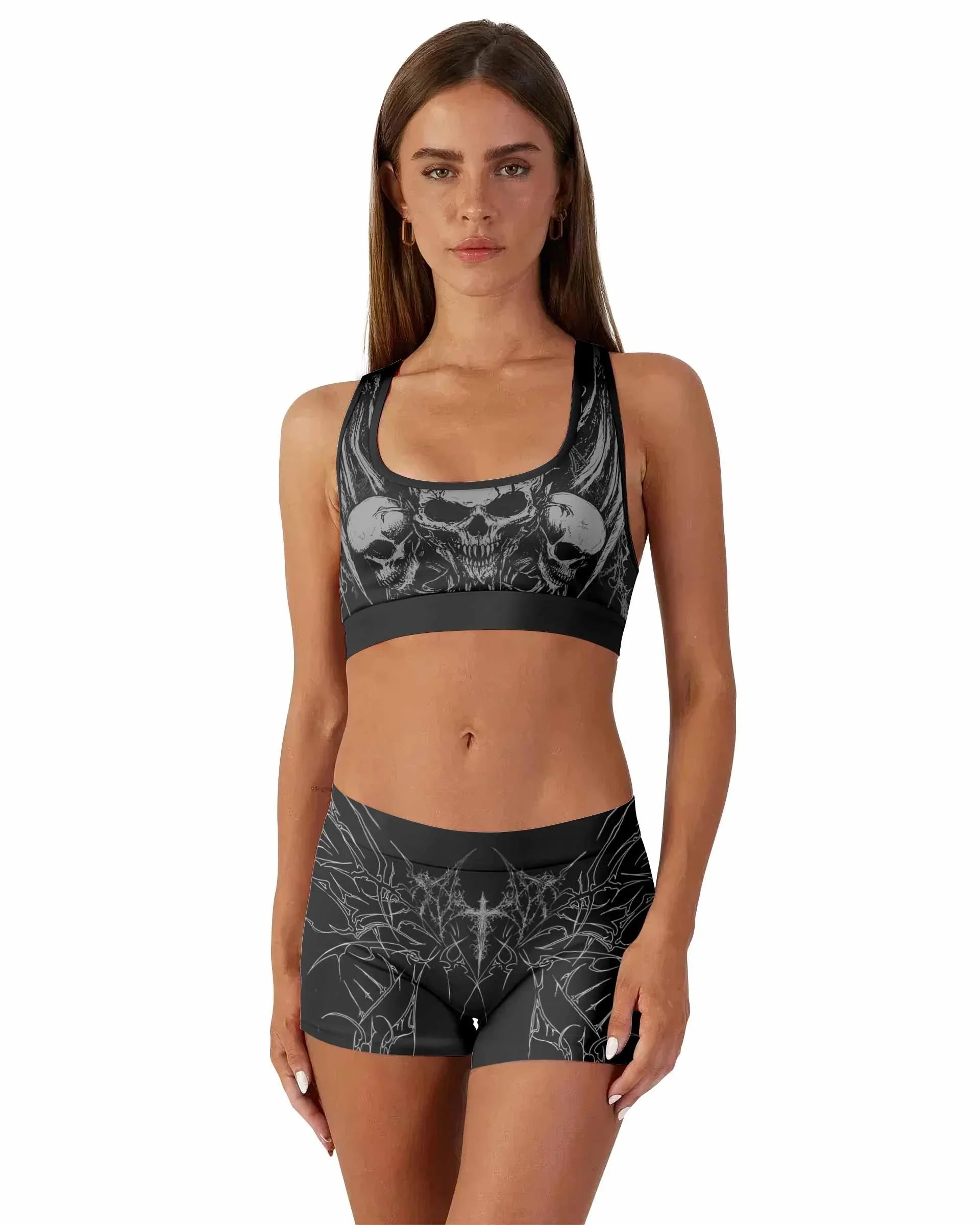 Throne of Thorns Women's Workout Set - front lifestyle view