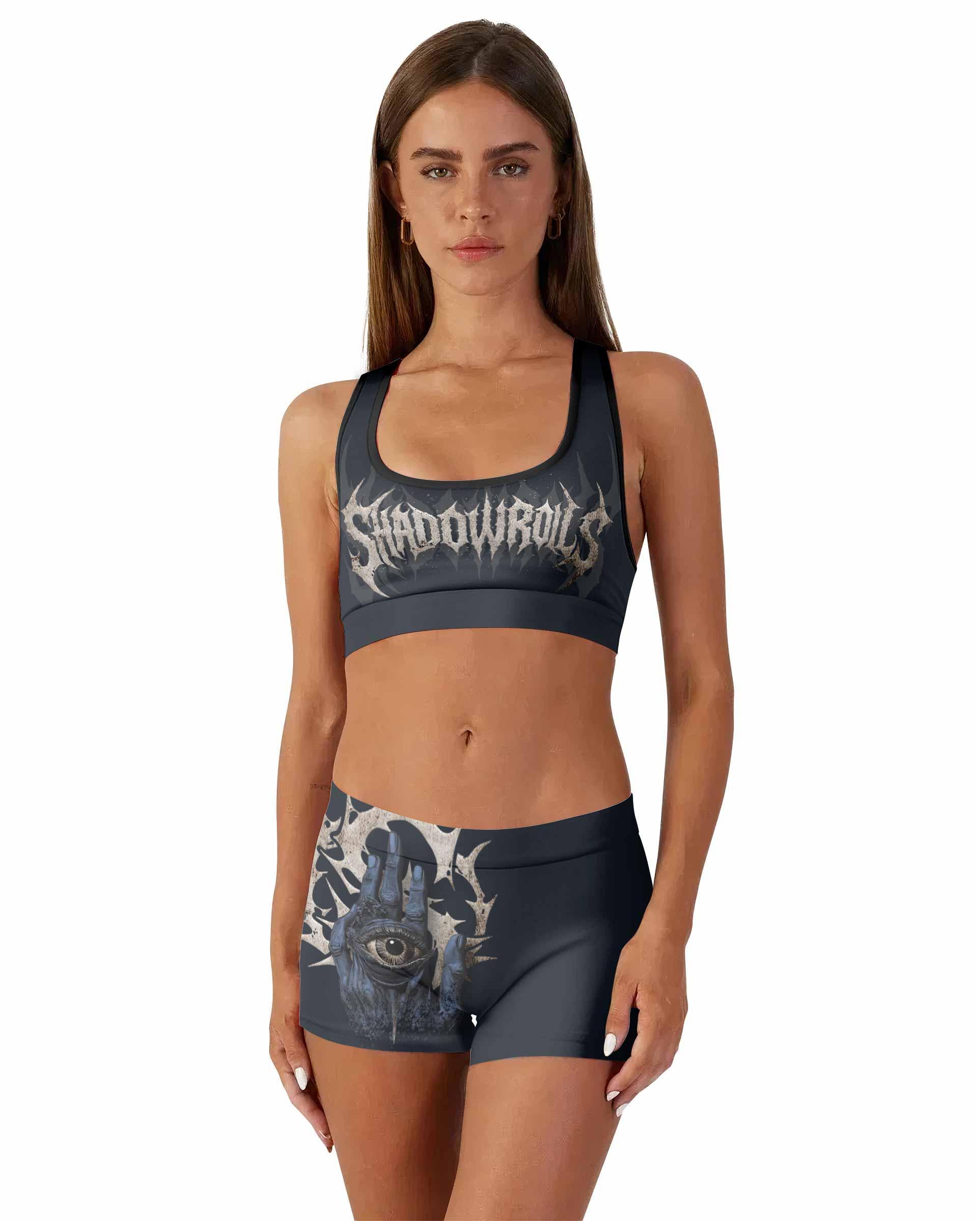 The All-Seeing Hand Women's Workout Set - front lifestyle view