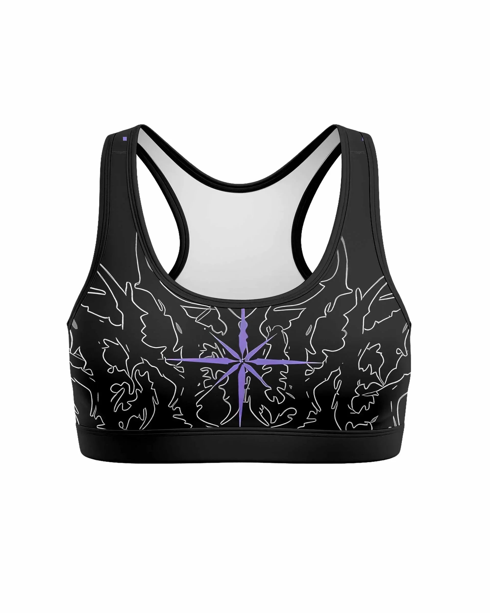 Far From Grace Women's Padded Sports Bra - front view mockup