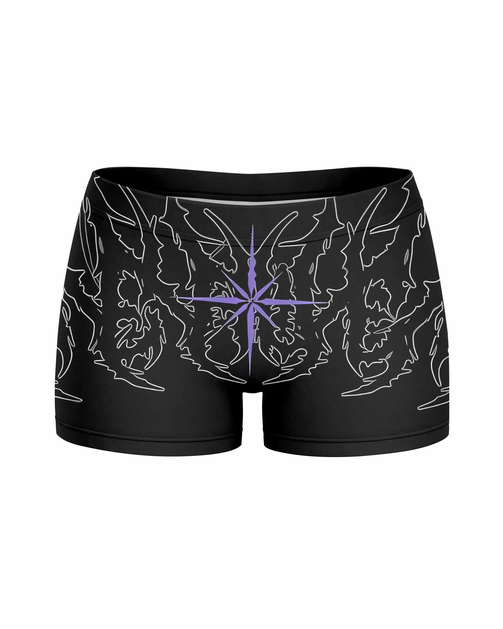 Far From Grace Women's Yoga Shorts - front view mockup