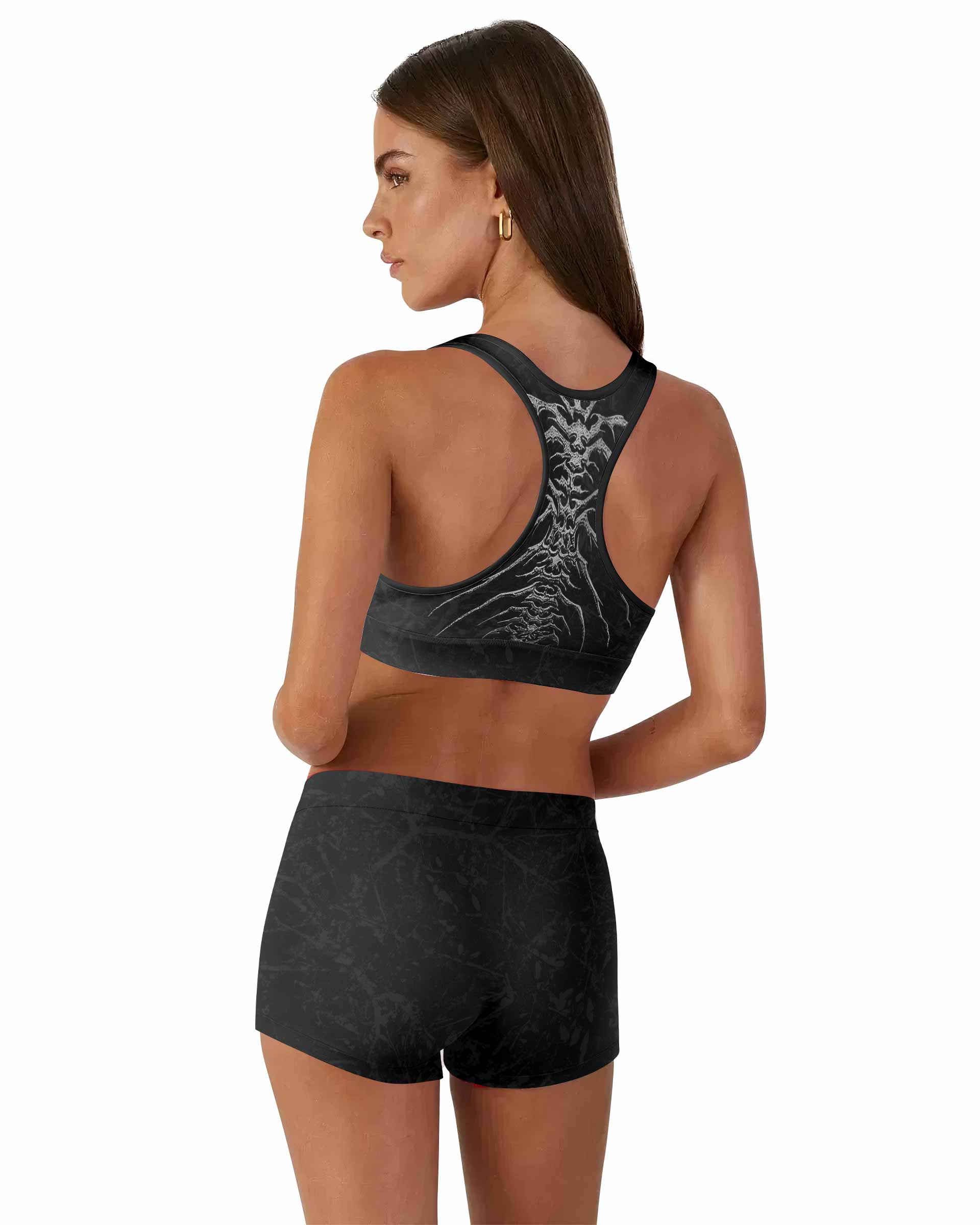 Bones of Grace Women's Workout Set - back lifestyle view