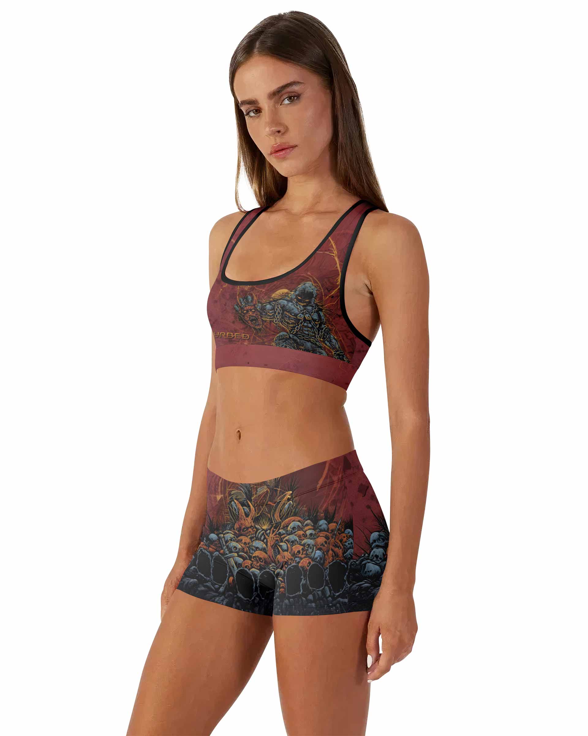 Disturbed Dominion Women's Workout Set - side lifestyle view