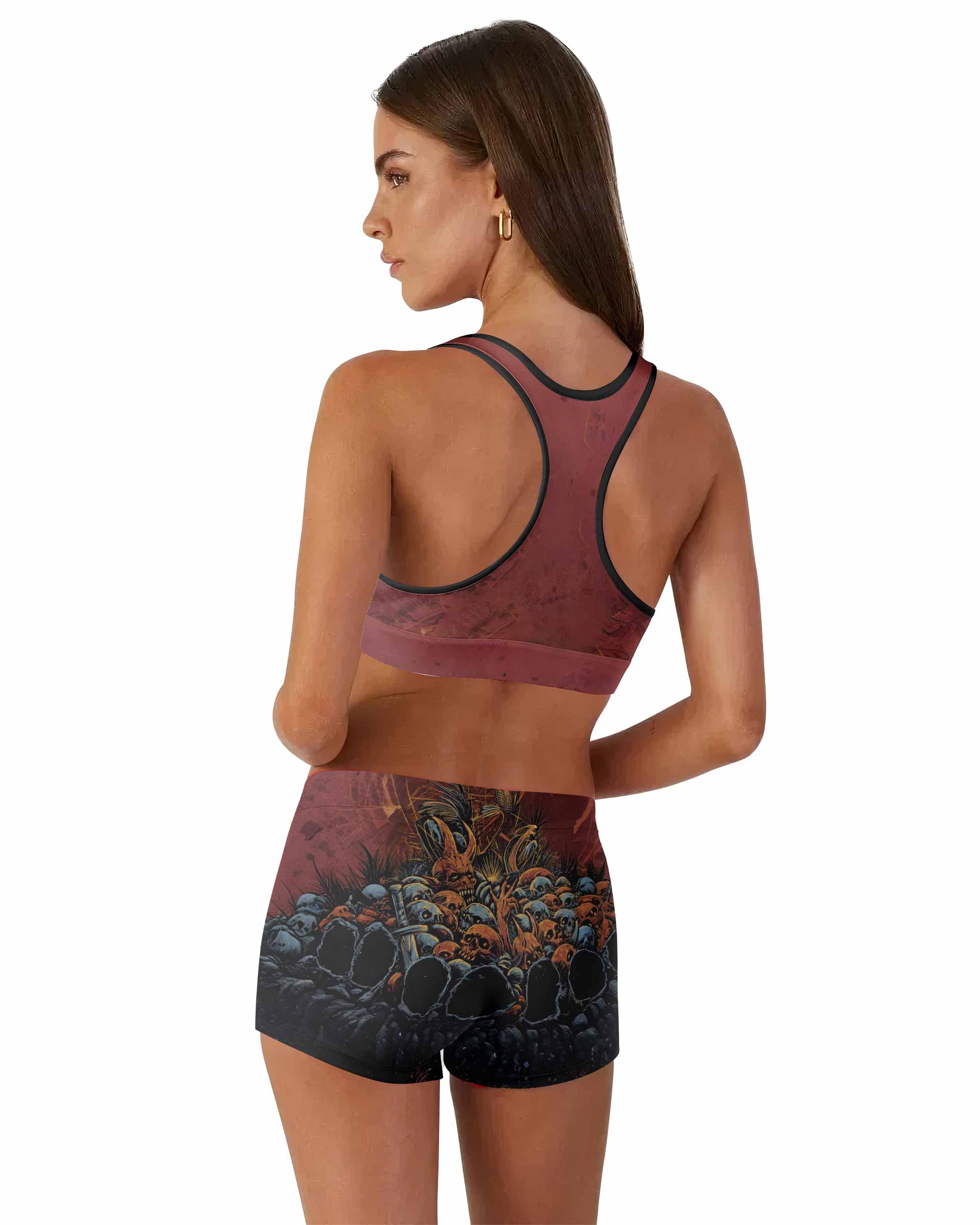 Disturbed Dominion Women's Workout Set - back lifestyle view