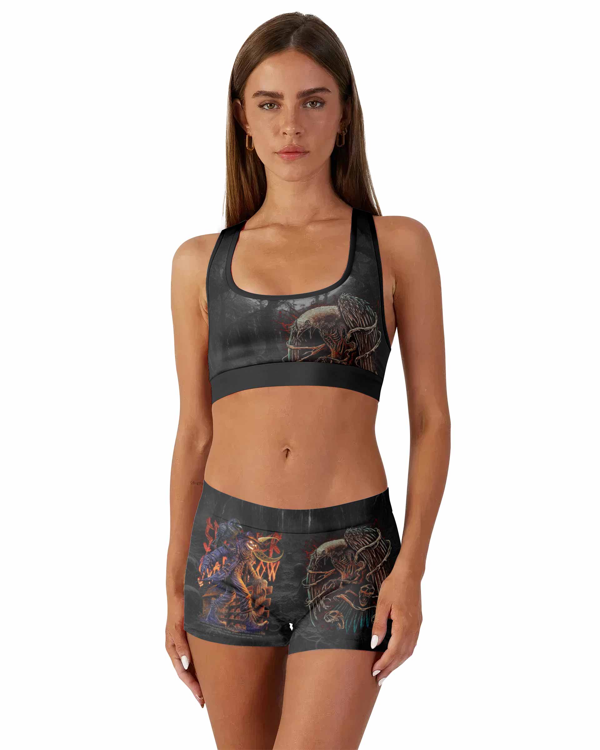 Scarecrow Prophecy Women's Workout Set - front lifestyle view