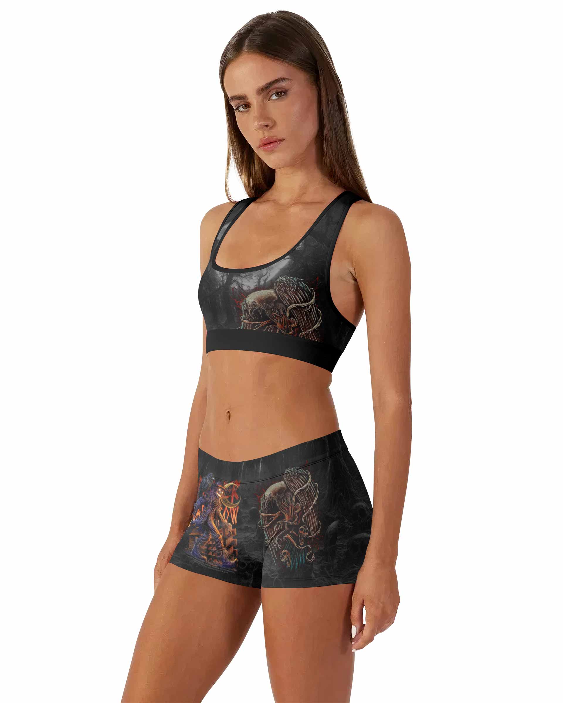 Scarecrow Prophecy Women's Workout Set - side lifestyle view