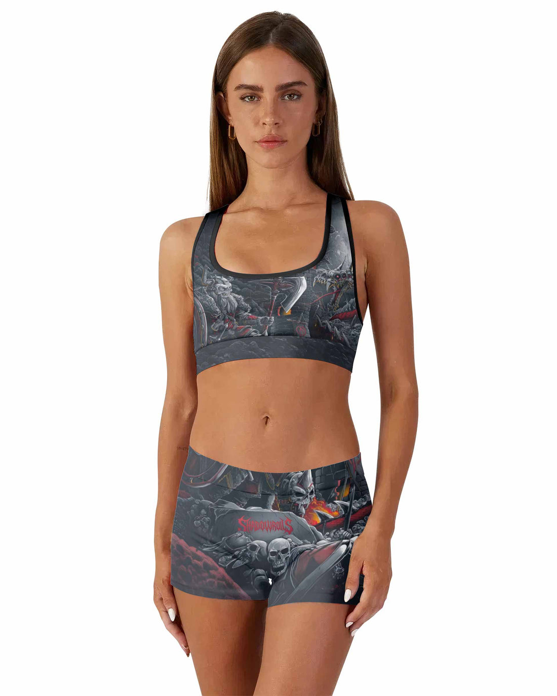Wrath of the Undying Women's Workout Set - front lifestyle view