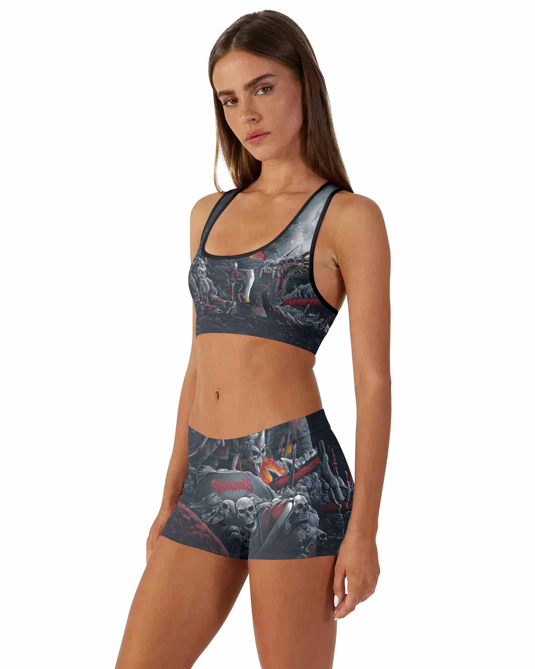 Wrath of the Undying Women's Workout Set - front lifestyle view