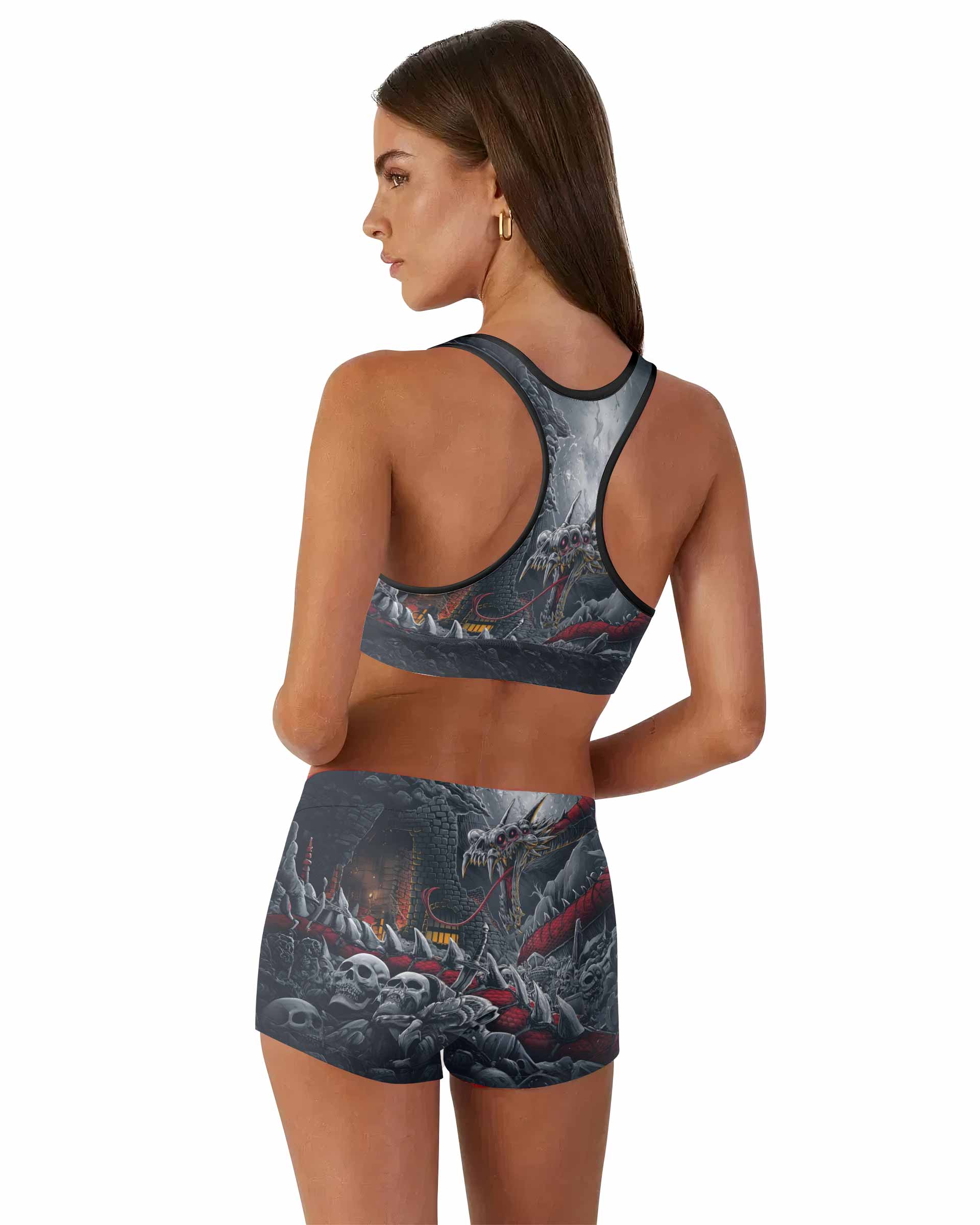 Wrath of the Undying Women's Workout Set - back lifestyle view