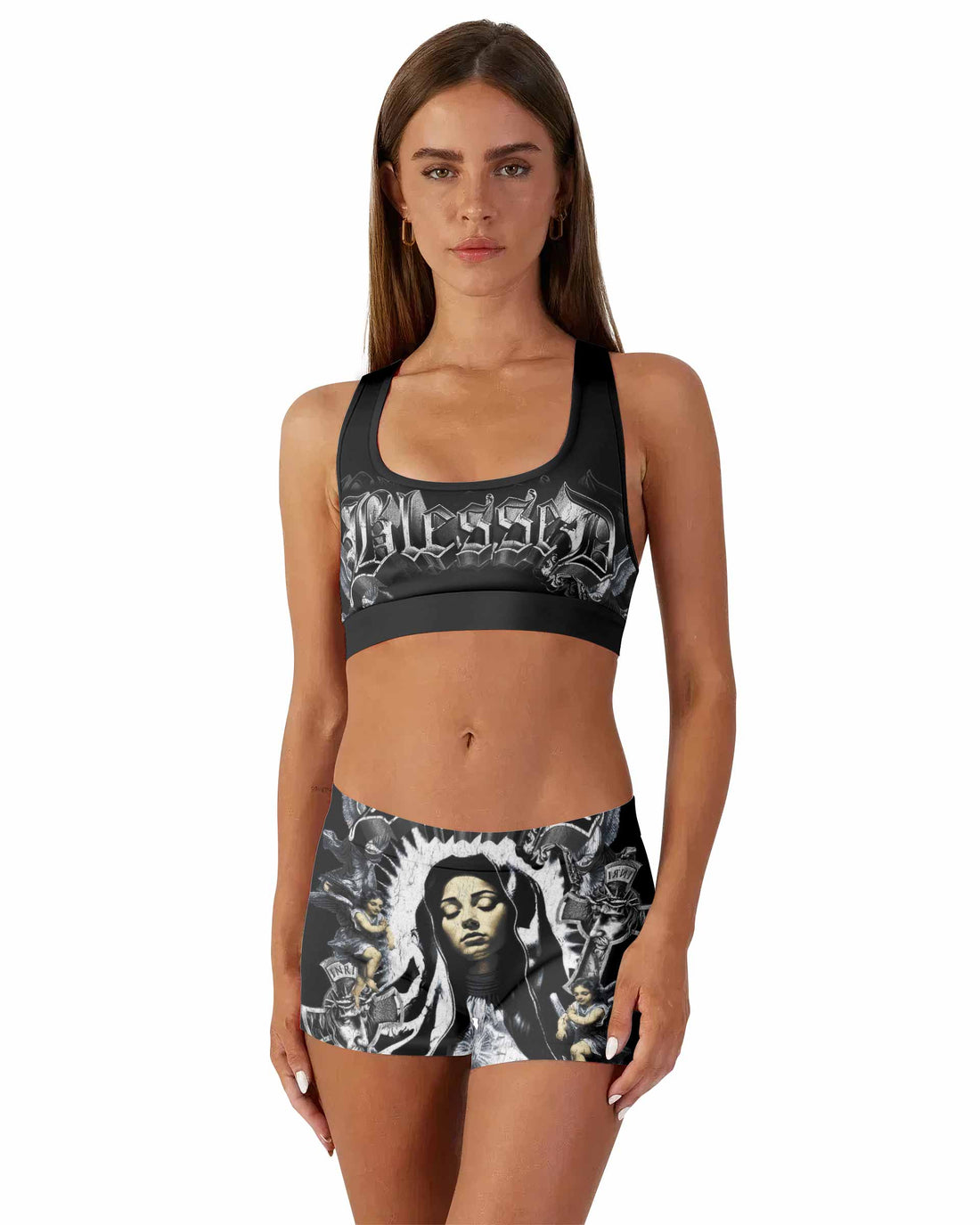 Blessed Saint Women's Workout Set - front lifestyle view