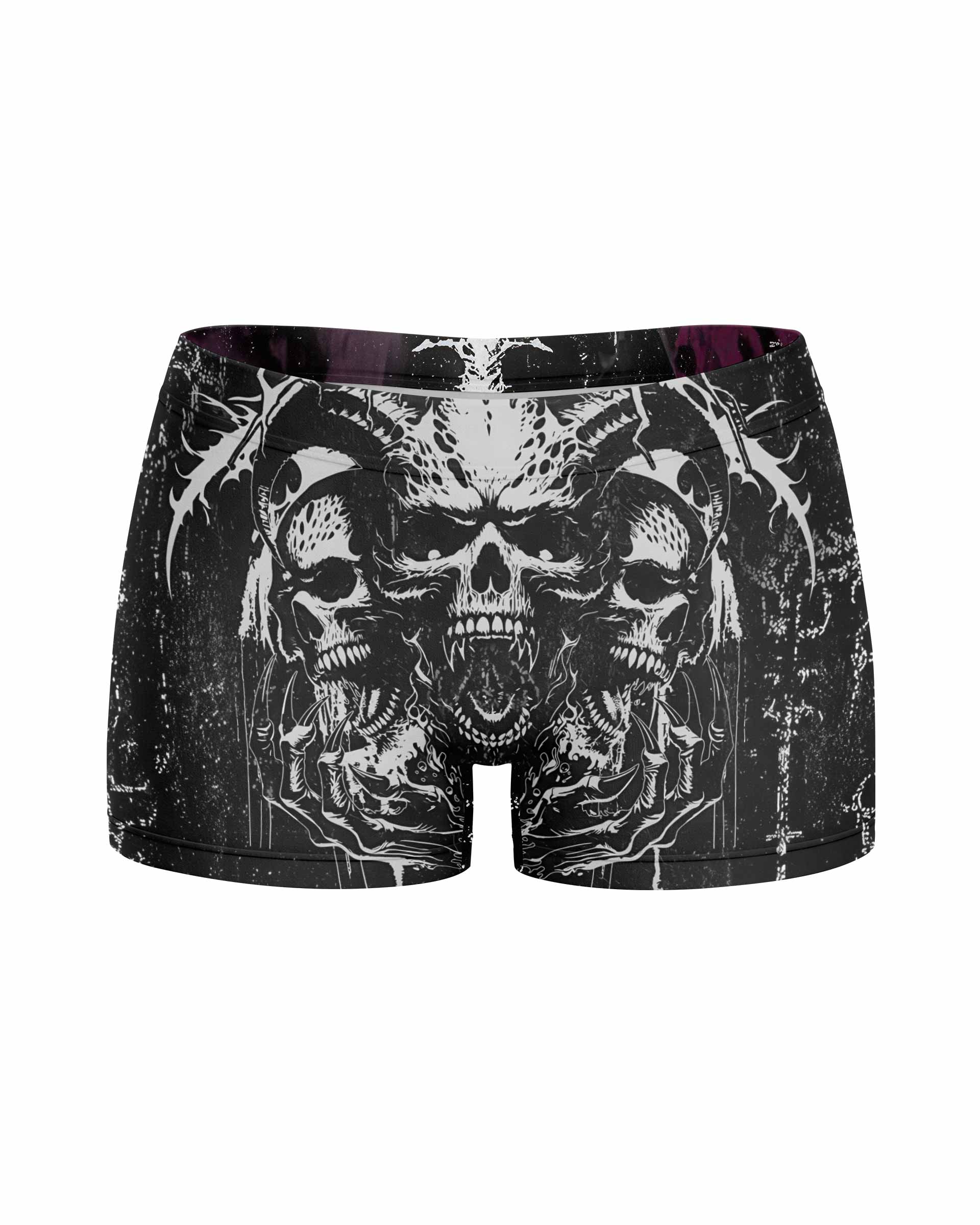 Hellborn Wrath Women's Yoga Shorts - front view mockup