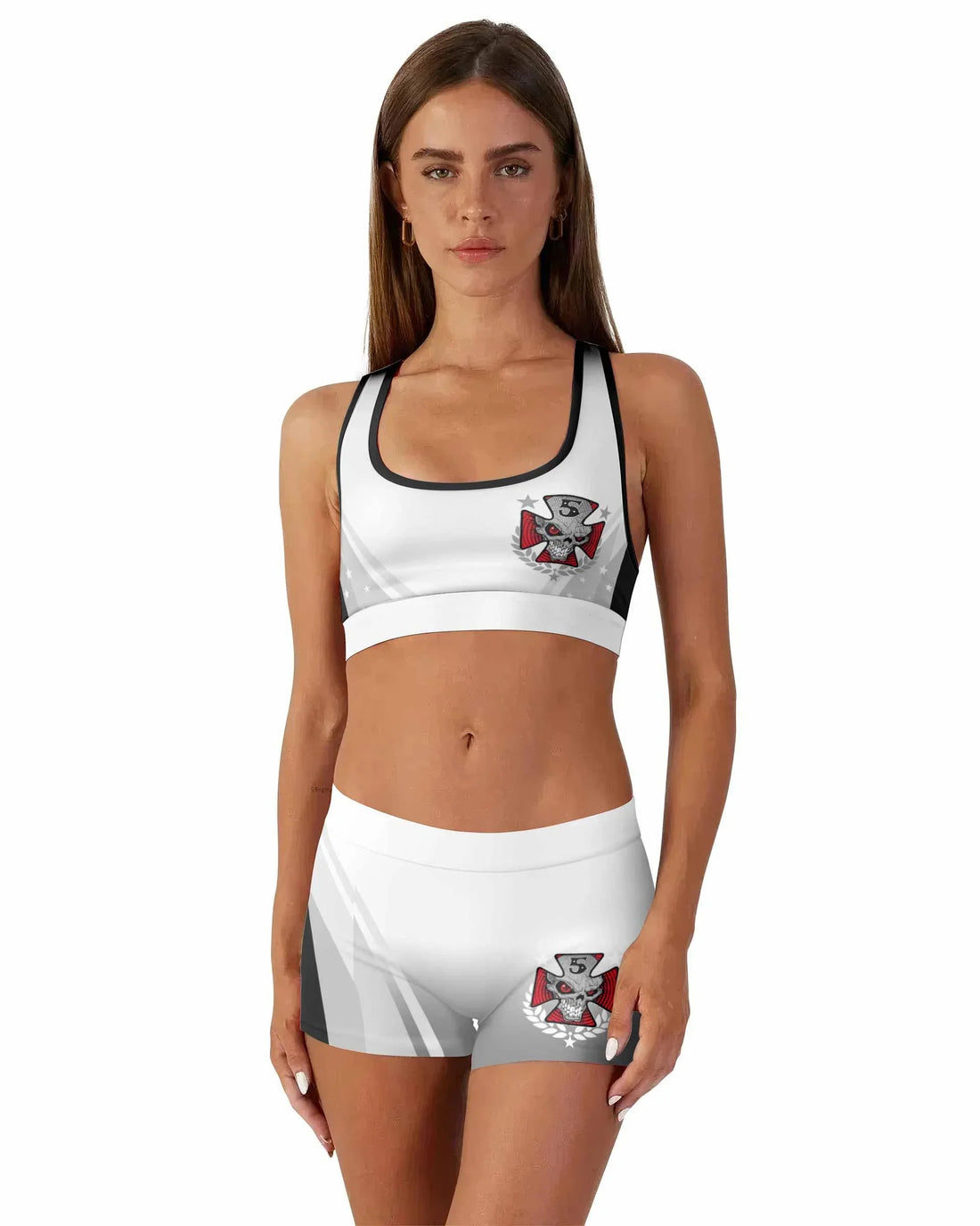 Death Punch Women's Workout Set - front lifestyle view