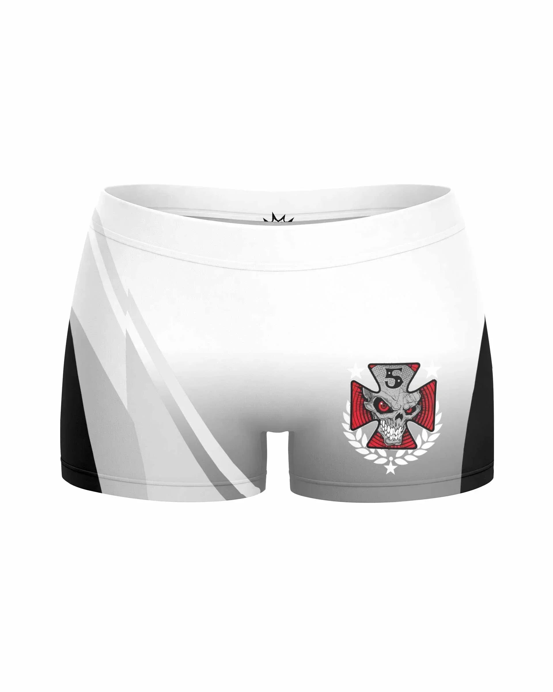 Death Punch Women's Yoga Shorts - front view mockup