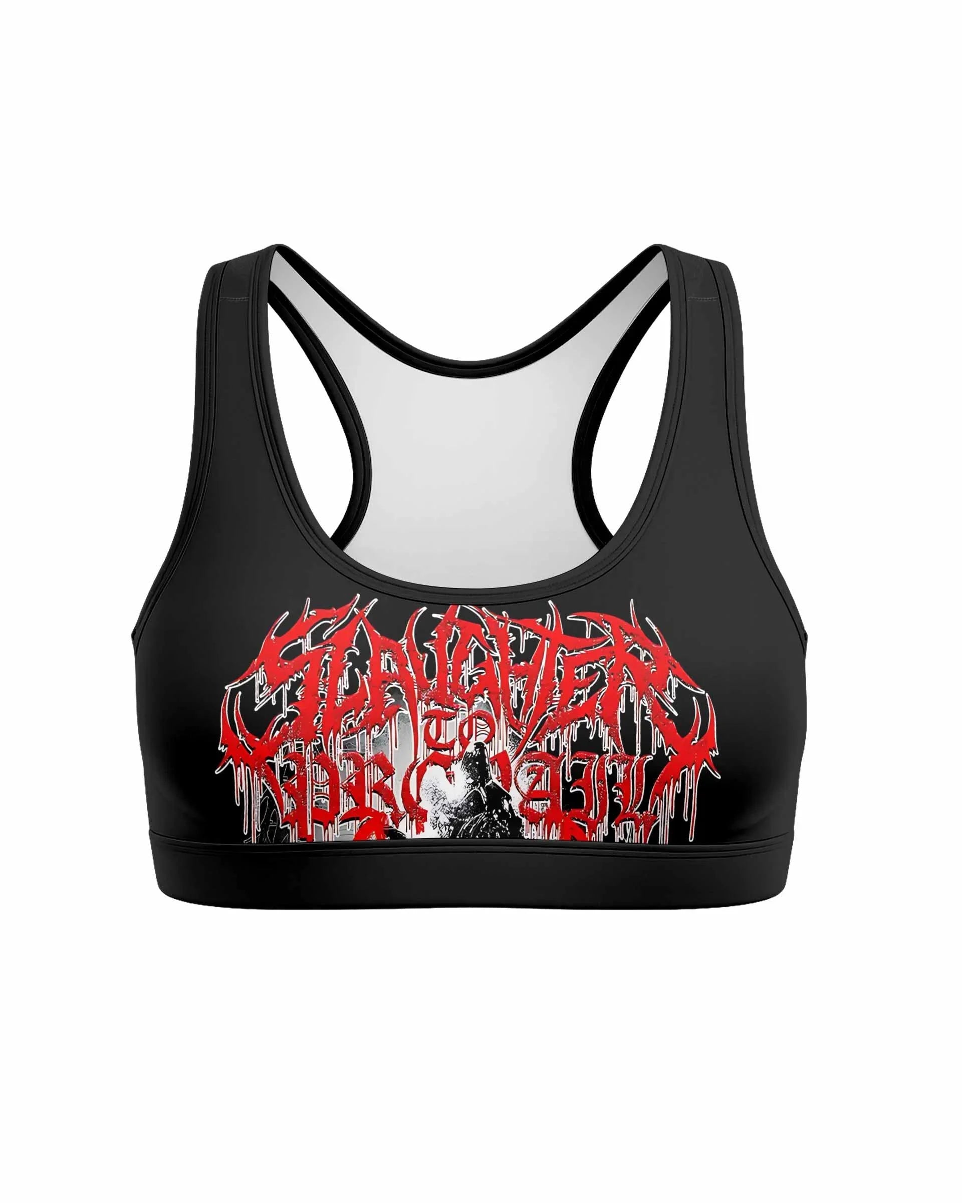 Kostolom Women's Padded Sports Bra - front view mockup