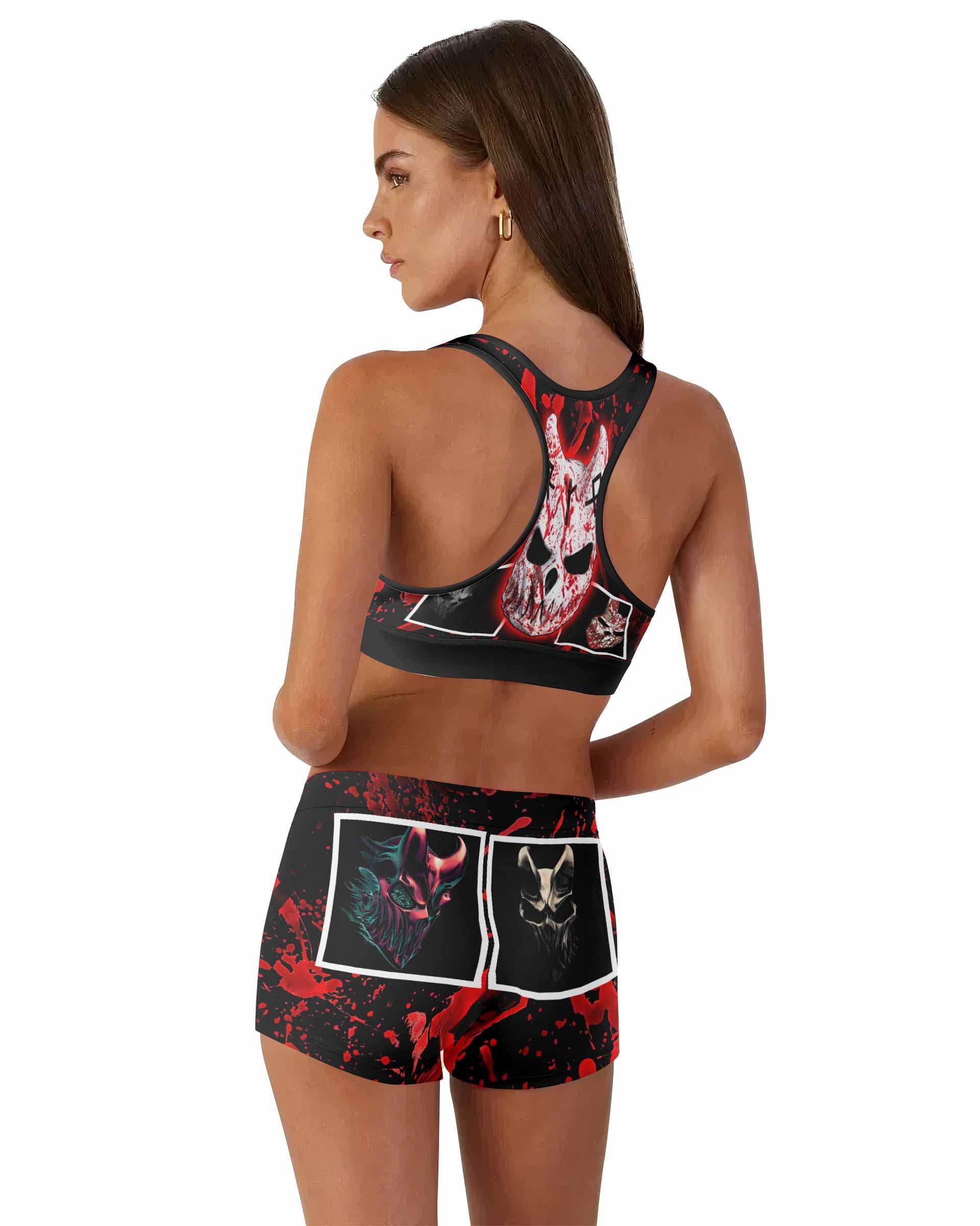 Slaughter to Prevail Women's Workout Set - back lifestyle view