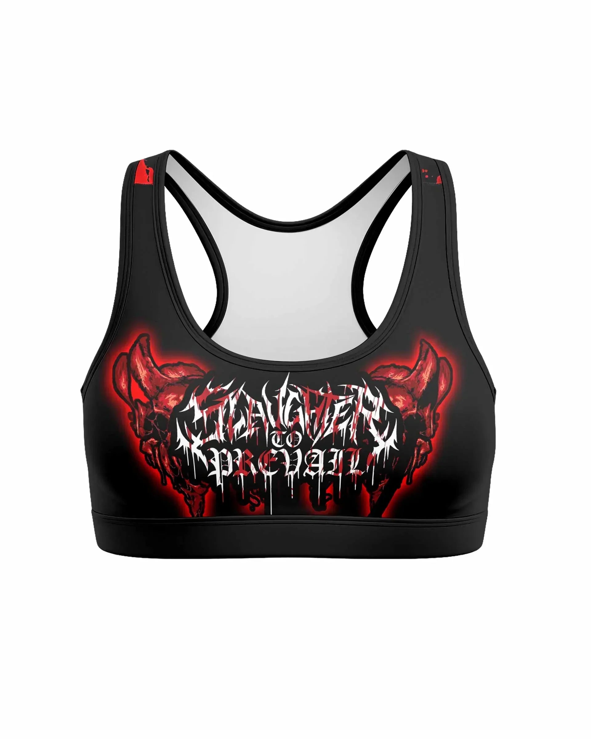 Slaughter to Prevail Women's Padded Sports Bra - front view mockup