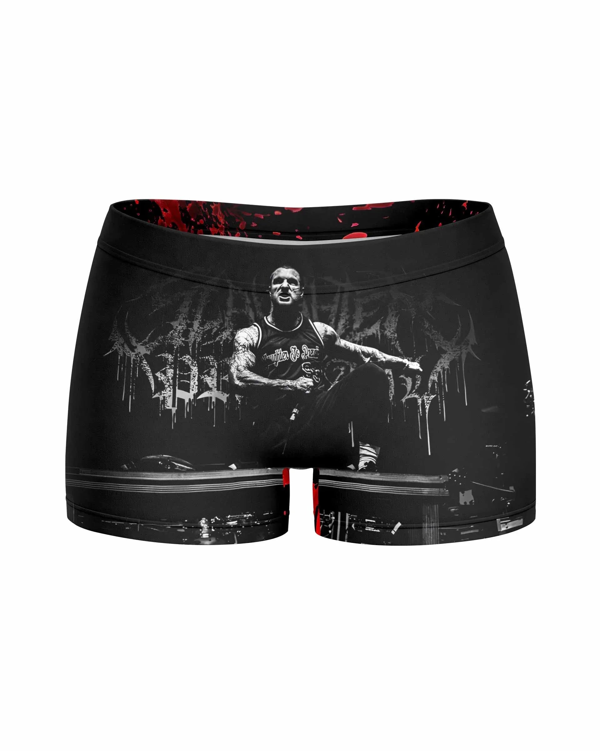 Slaughter to Prevail Women's Yoga Shorts - front view mockup