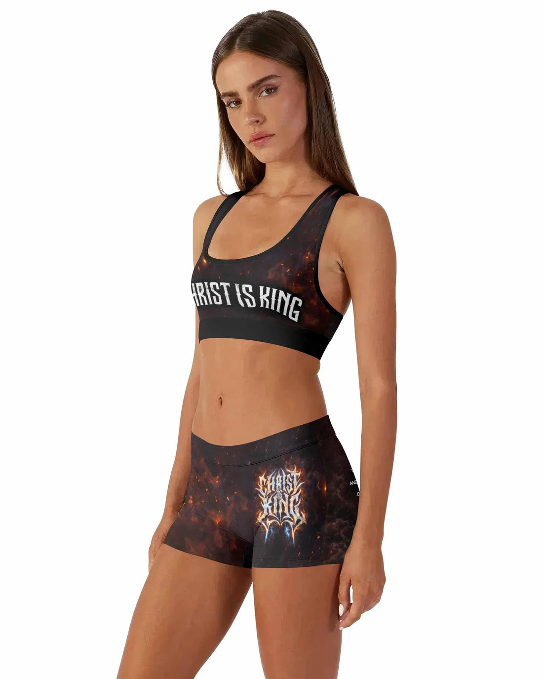 Christ is King Women's Workout Set - front lifestyle view