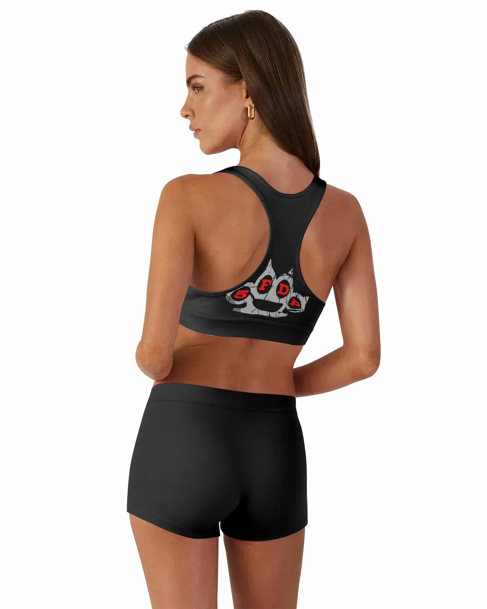 Five Finger Death Punch Shadowrolls Women's Workout Set - back lifestyle view