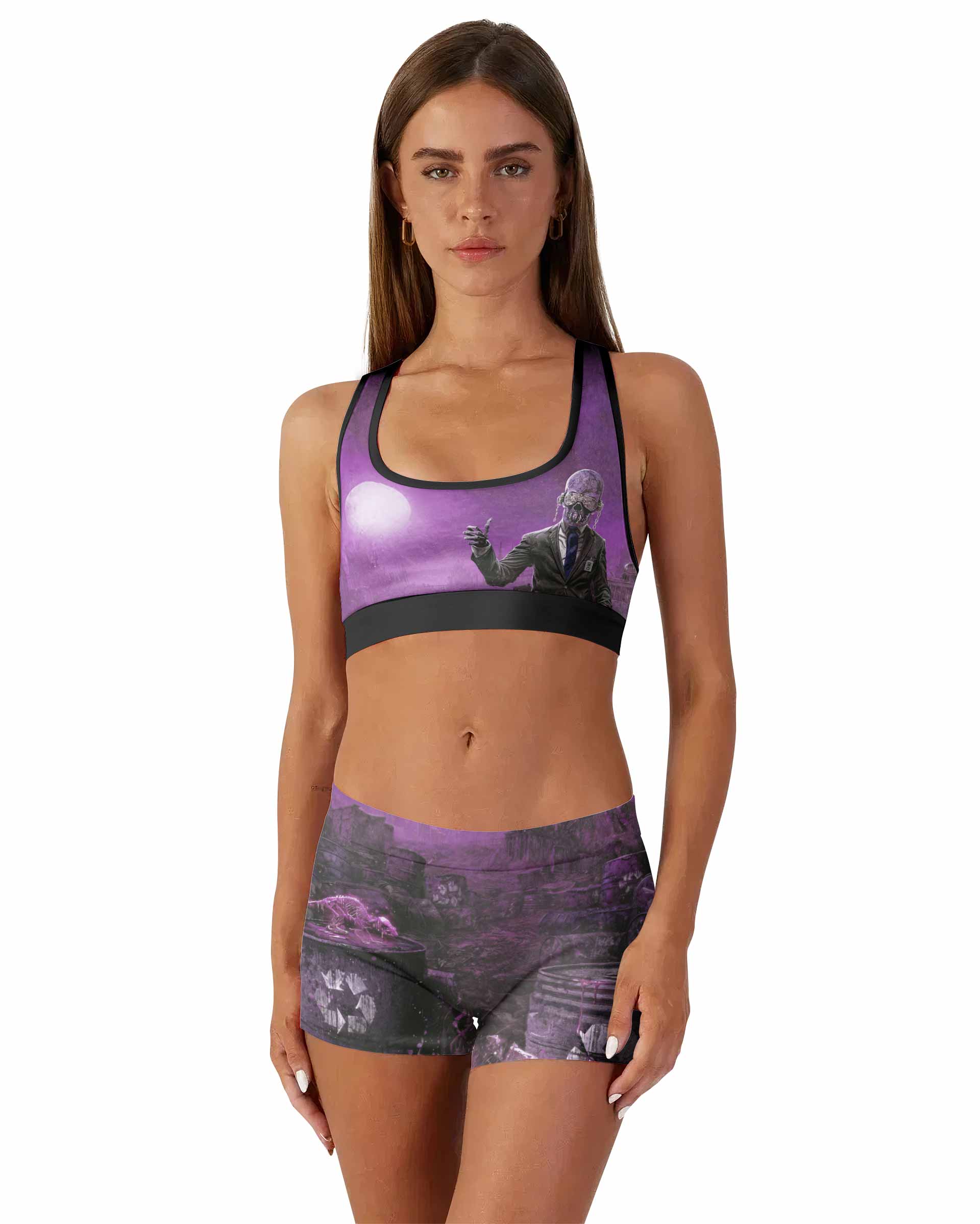 Megadeth Toxic Messiah Women's Workout Set - front lifestyle view