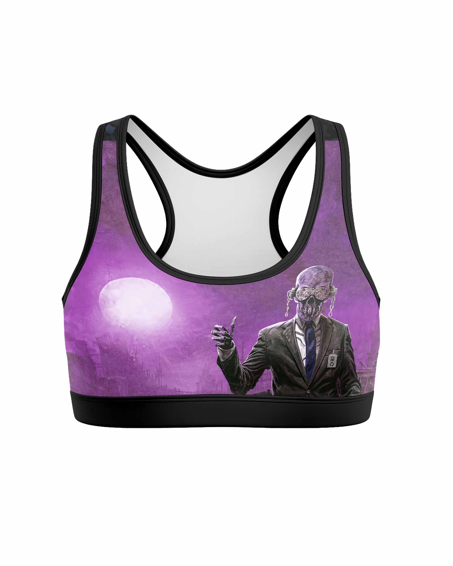 Megadeth Toxic Messiah Women's Padded Sports Bra - front view mockup