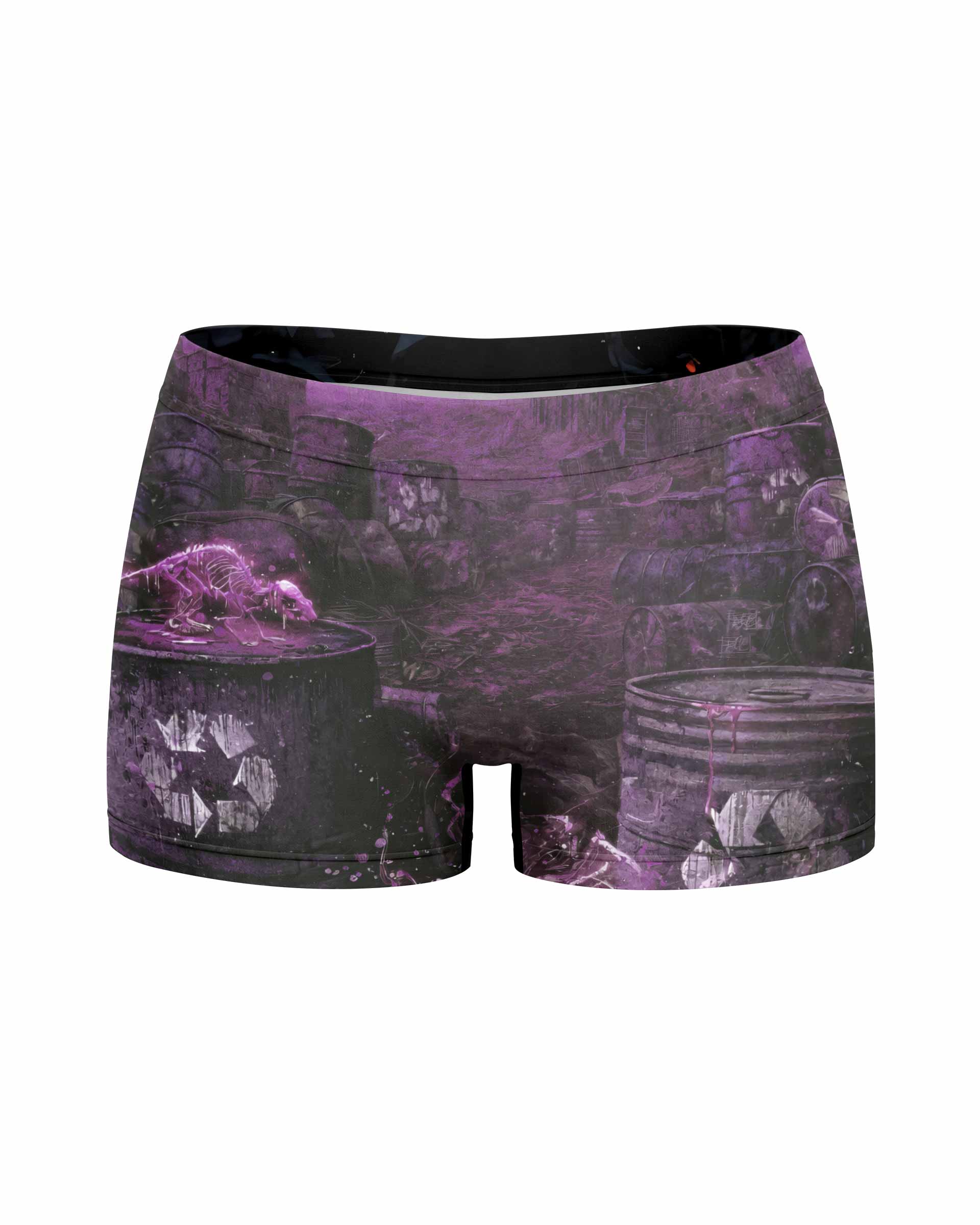 Megadeth Toxic Messiah Women's Yoga Shorts - front view mockup
