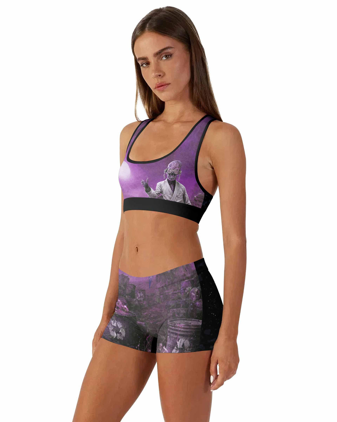 Megadeth Vic Rattlehead Women's Workout Set - front lifestyle view