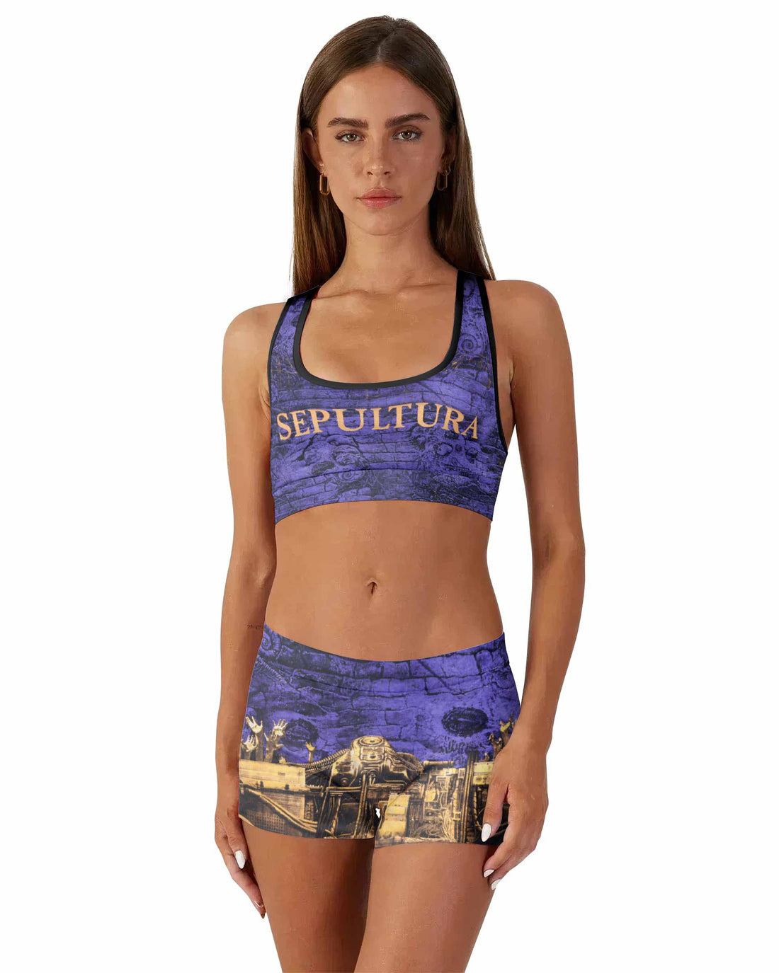Sepultura Chaos A.D 90s Women's Workout Set - front lifestyle view