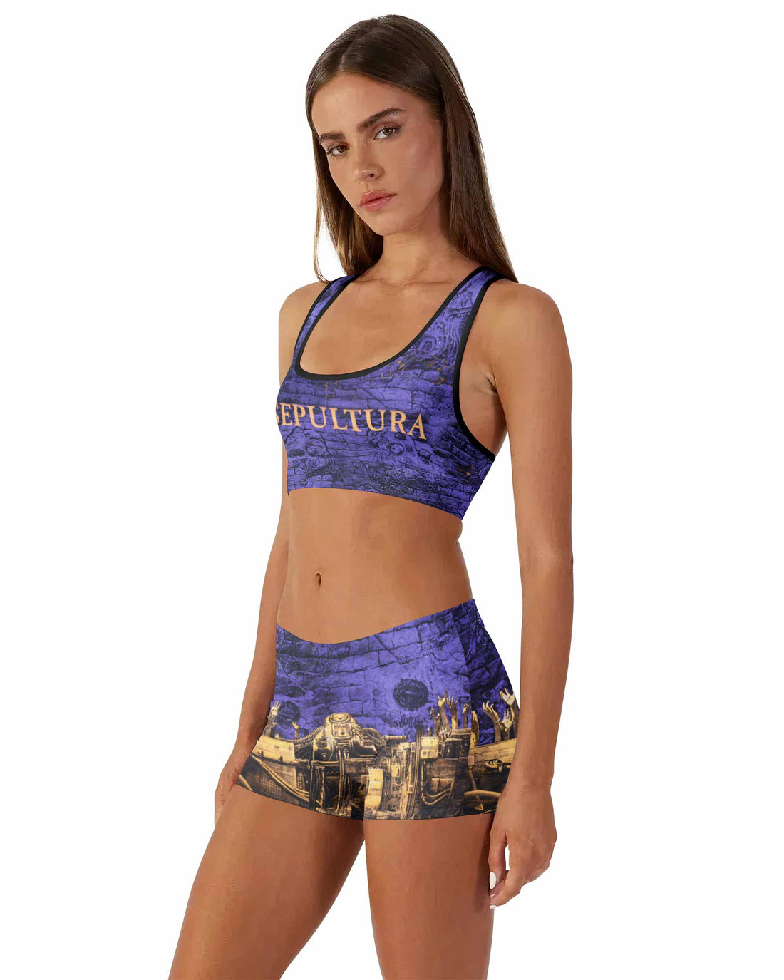 Sepultura Chaos A.D 90s Women's Workout Set - front lifestyle view
