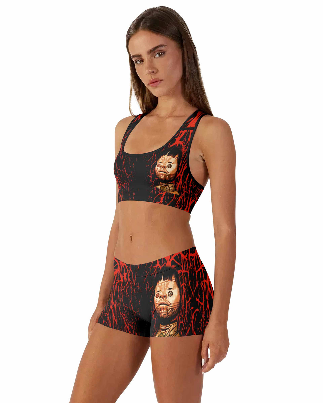 Sepultura Roots Women's Workout Set - front lifestyle view