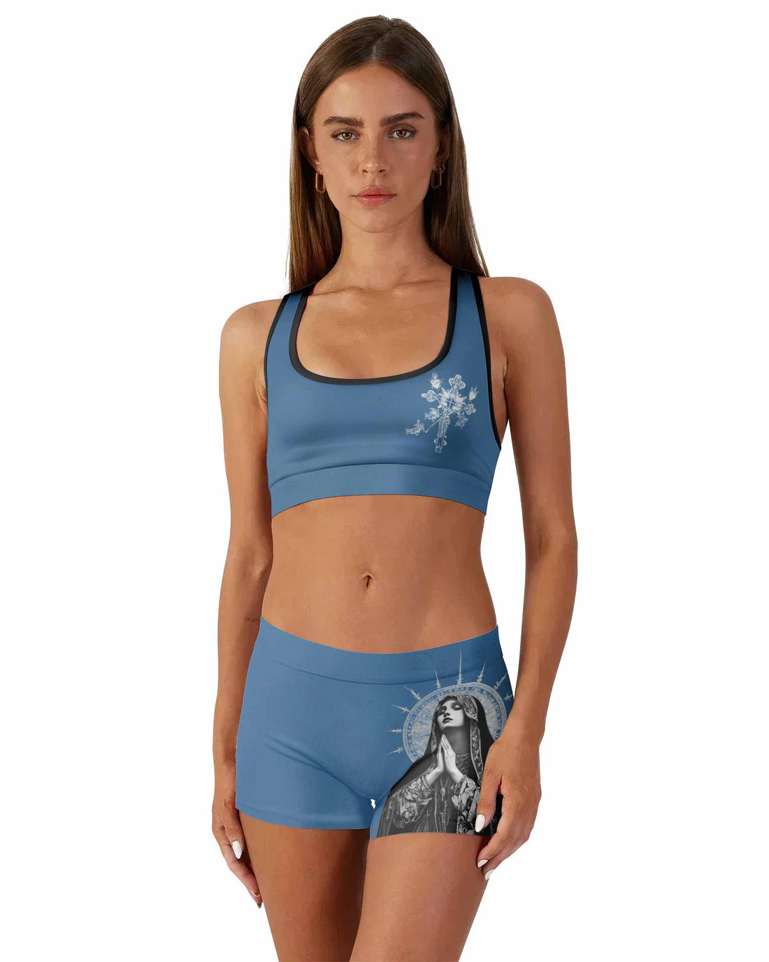 Our Lady of Sorrows Women's Workout Set - front lifestyle view