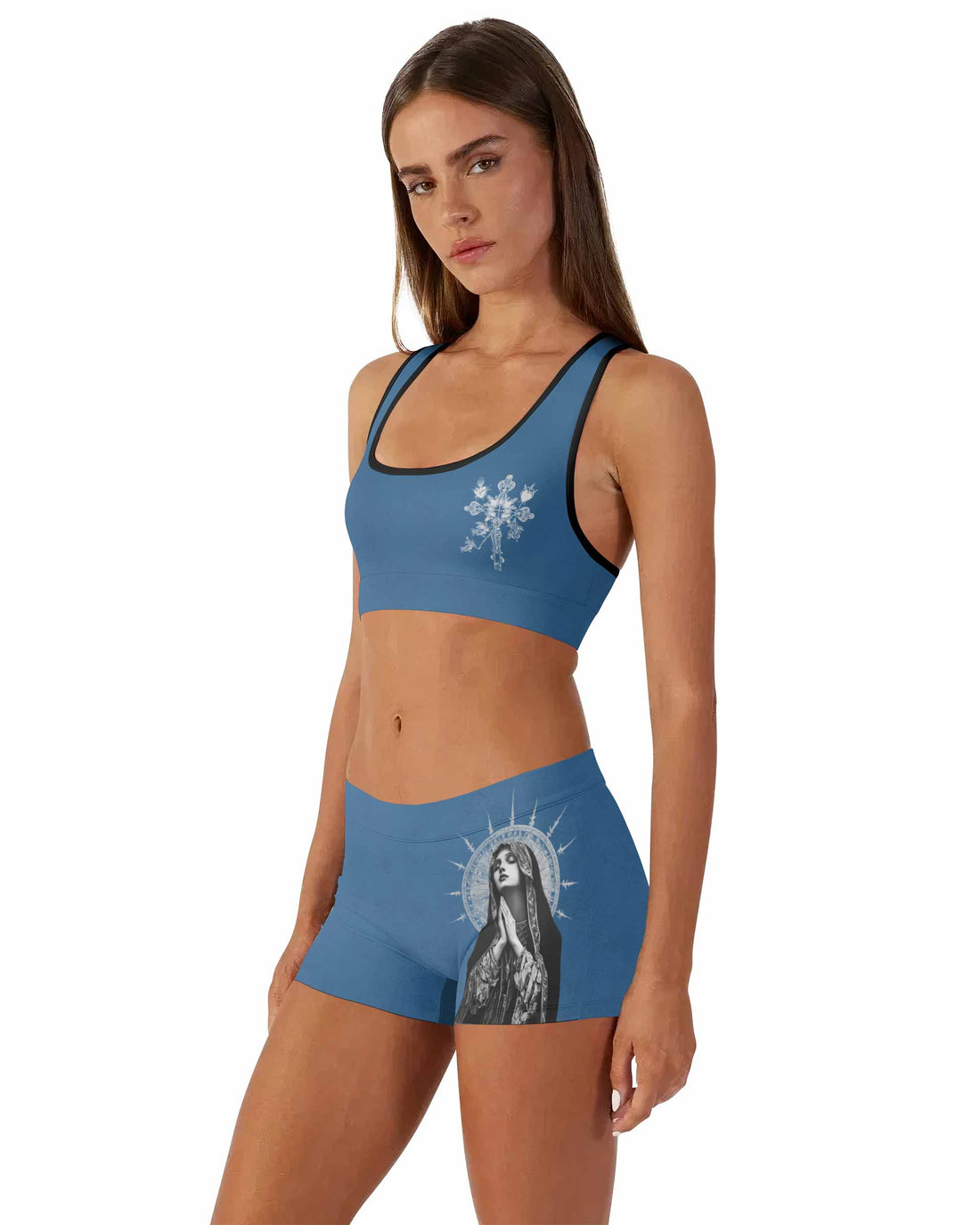 Our Lady of Sorrows Women's Workout Set - front lifestyle view
