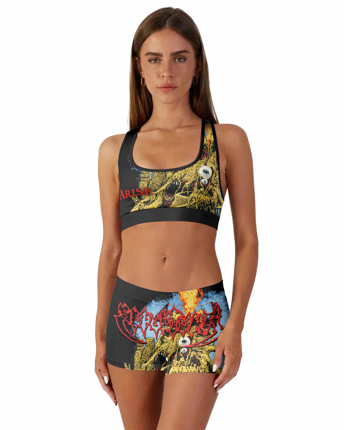 Sepultura Arise Women's Workout Set - front lifestyle view
