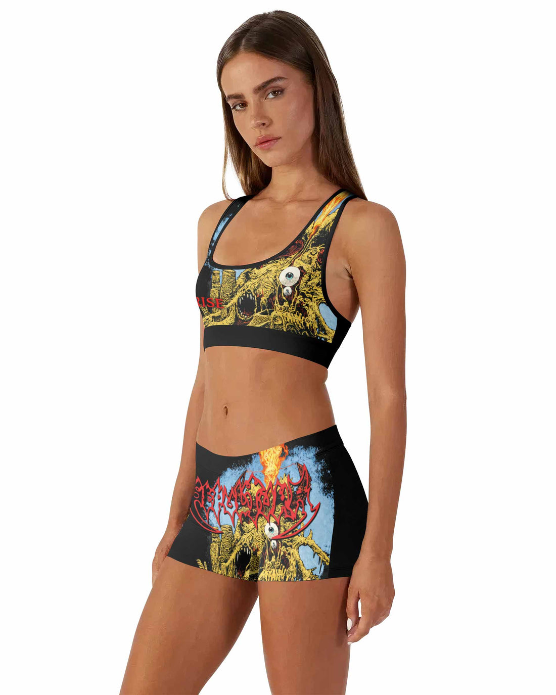 Sepultura Arise Women's Workout Set - front lifestyle view