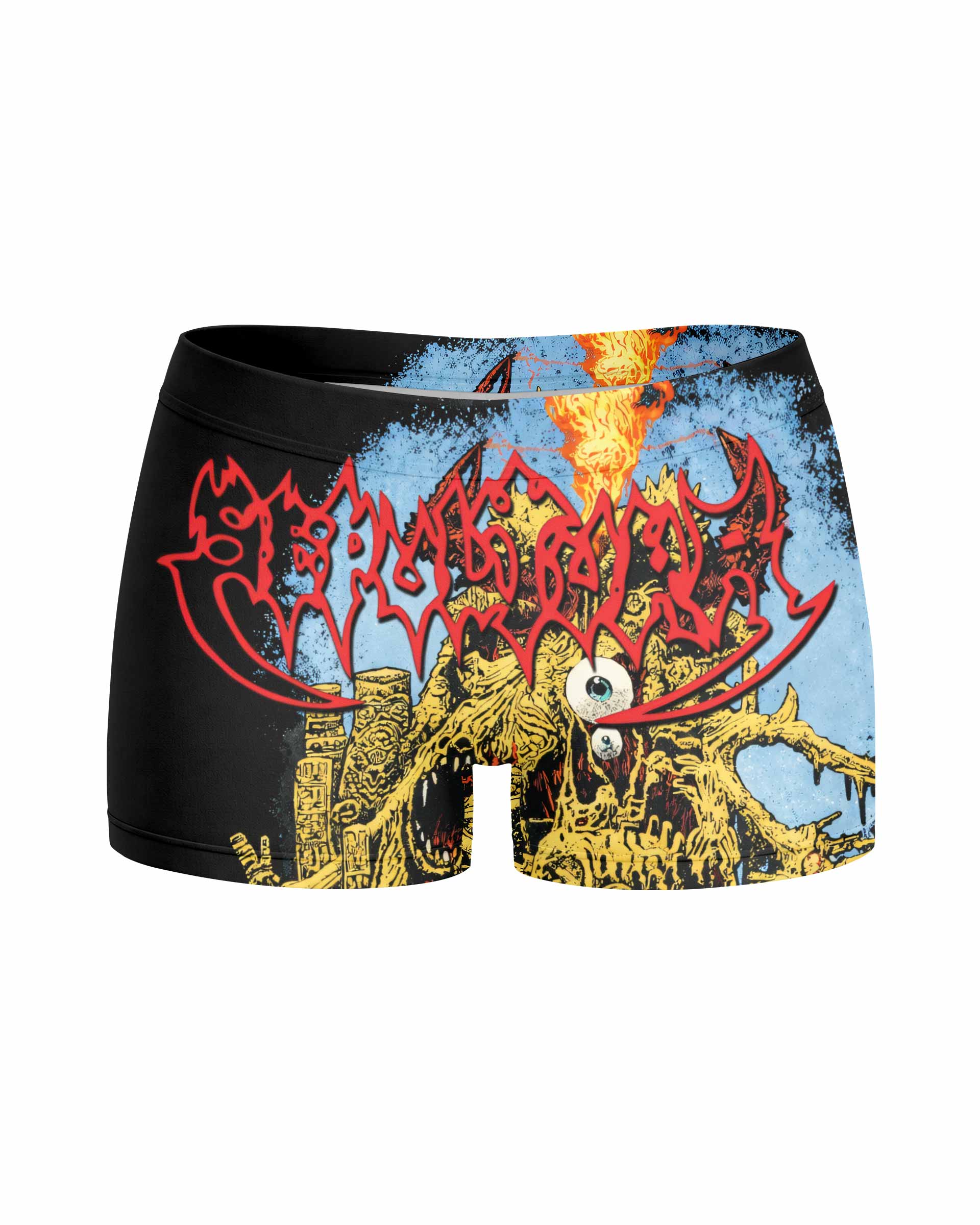 Sepultura Arise Women's Yoga Shorts - front view mockup