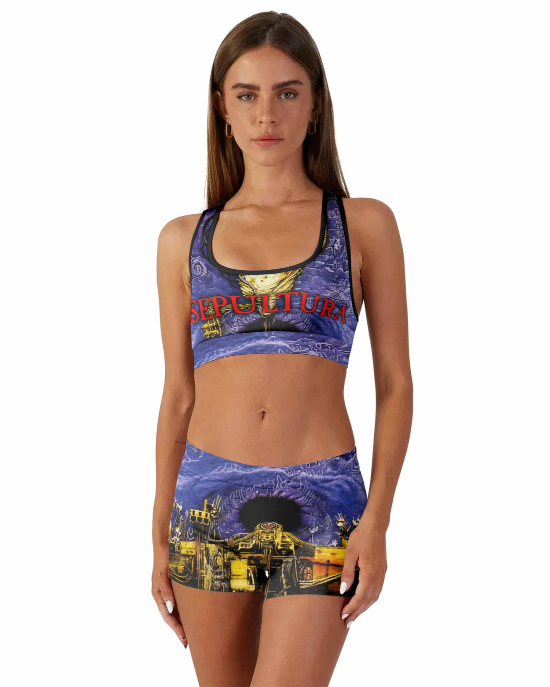 Sepultura Chaos A.D Women's Workout Set - front lifestyle view